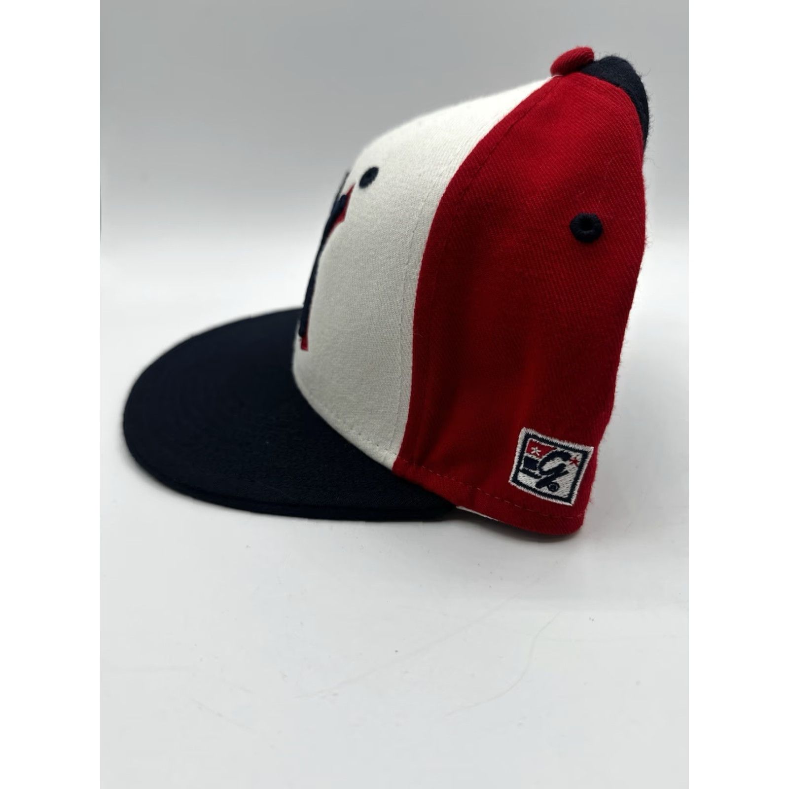 Logo 7 VTG The Game Pro Fitted Hat 7 1/4 Blue USA Logo Cap Mens Cap Size ONE SIZE - 3 Thumbnail