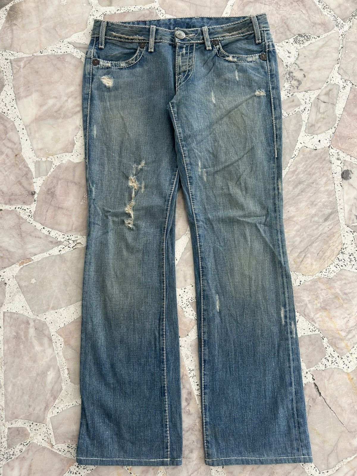 True Religion True Religion Distress Vintage Denim USA Size 28" / US 6 / IT 42 - 2 Thumbnail