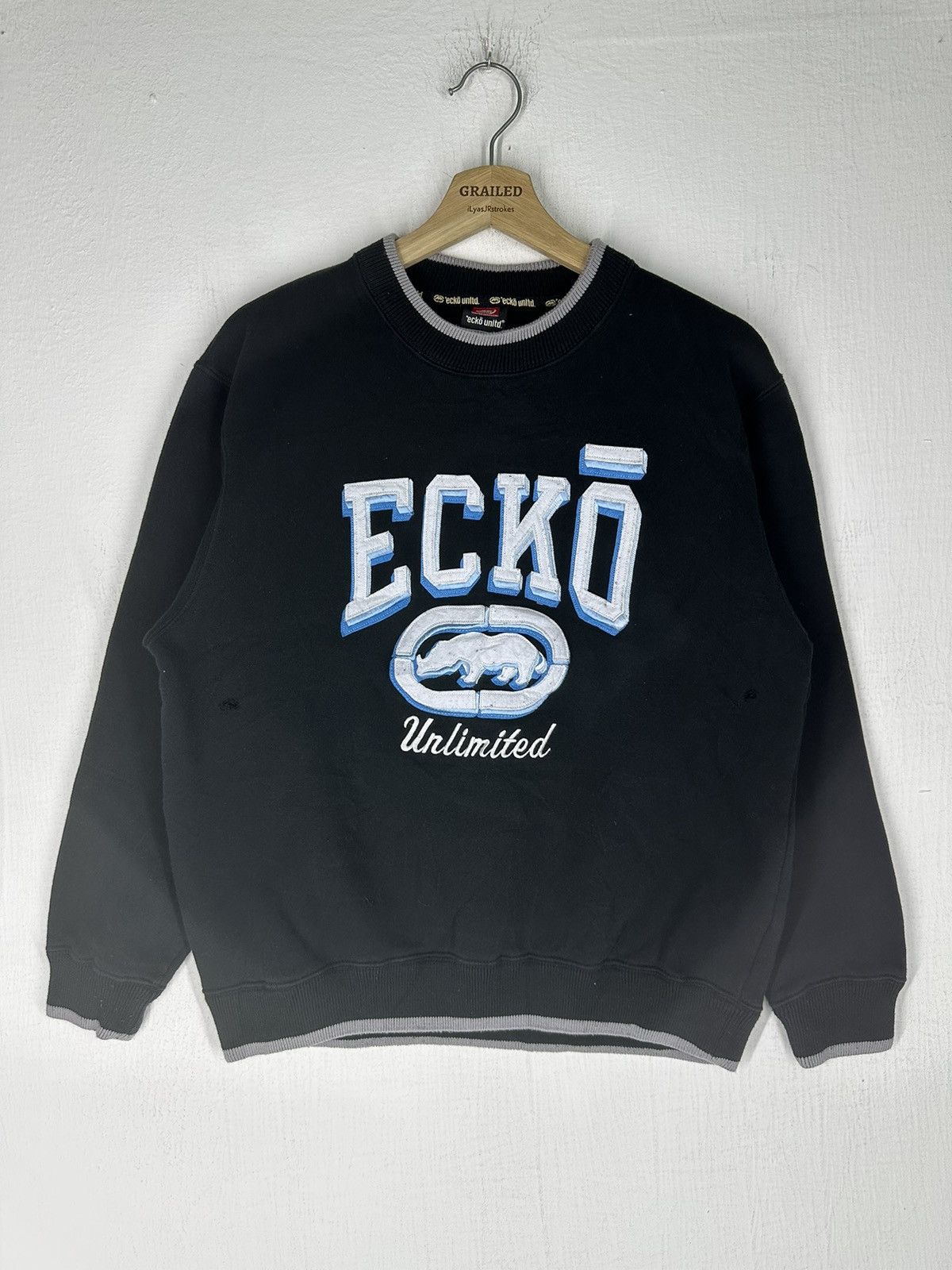Ecko Unltd. × If Six Was Nine Vintage Ecko Unlimited Embroidery Senter Logo Sweatshirt Size US M / EU 48-50 / 2 - 2 Thumbnail