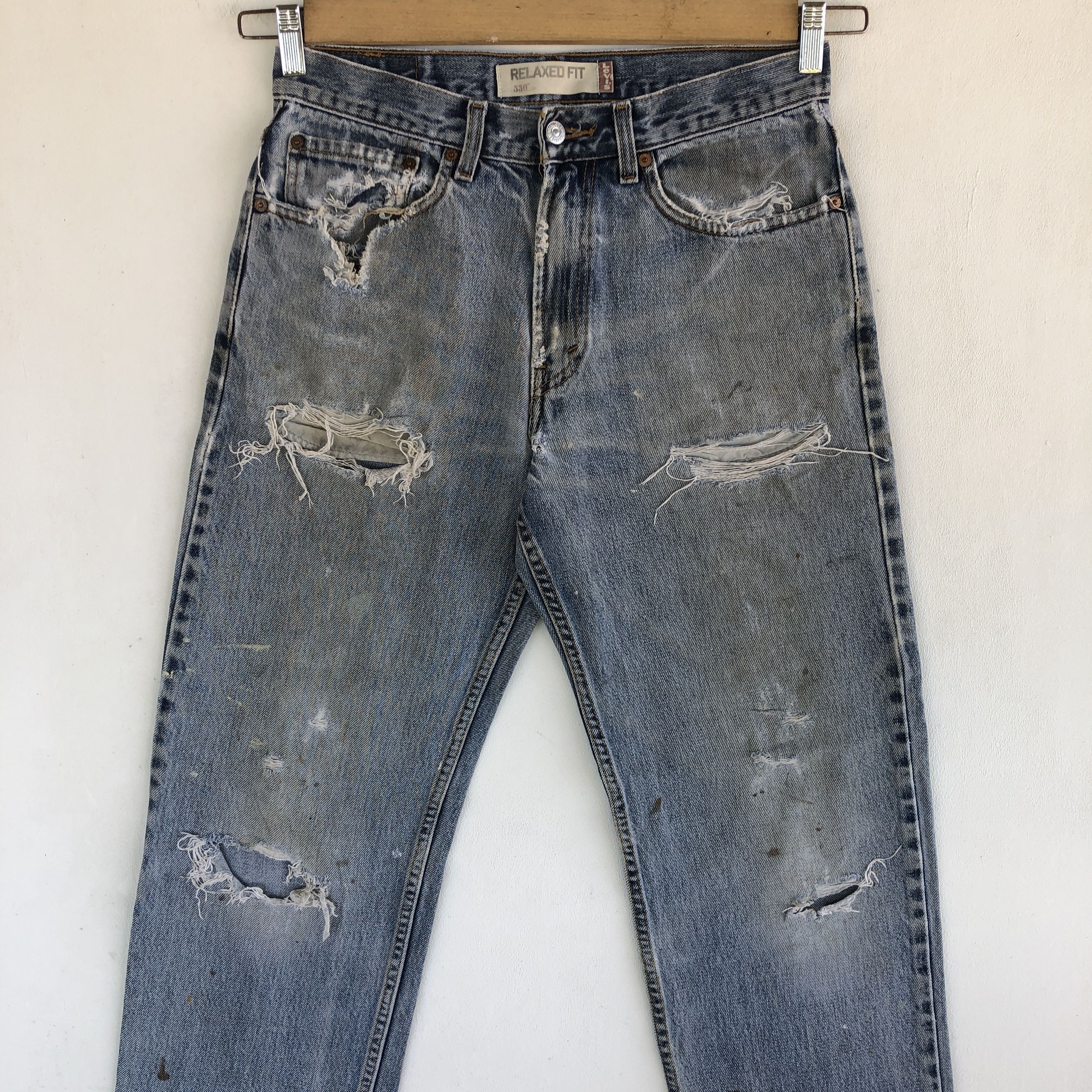 Levi's Vintage Distressed Levis 550 Jeans Levi's Light Wash Denim Size 28" / US 6 / IT 42 - 3 Thumbnail