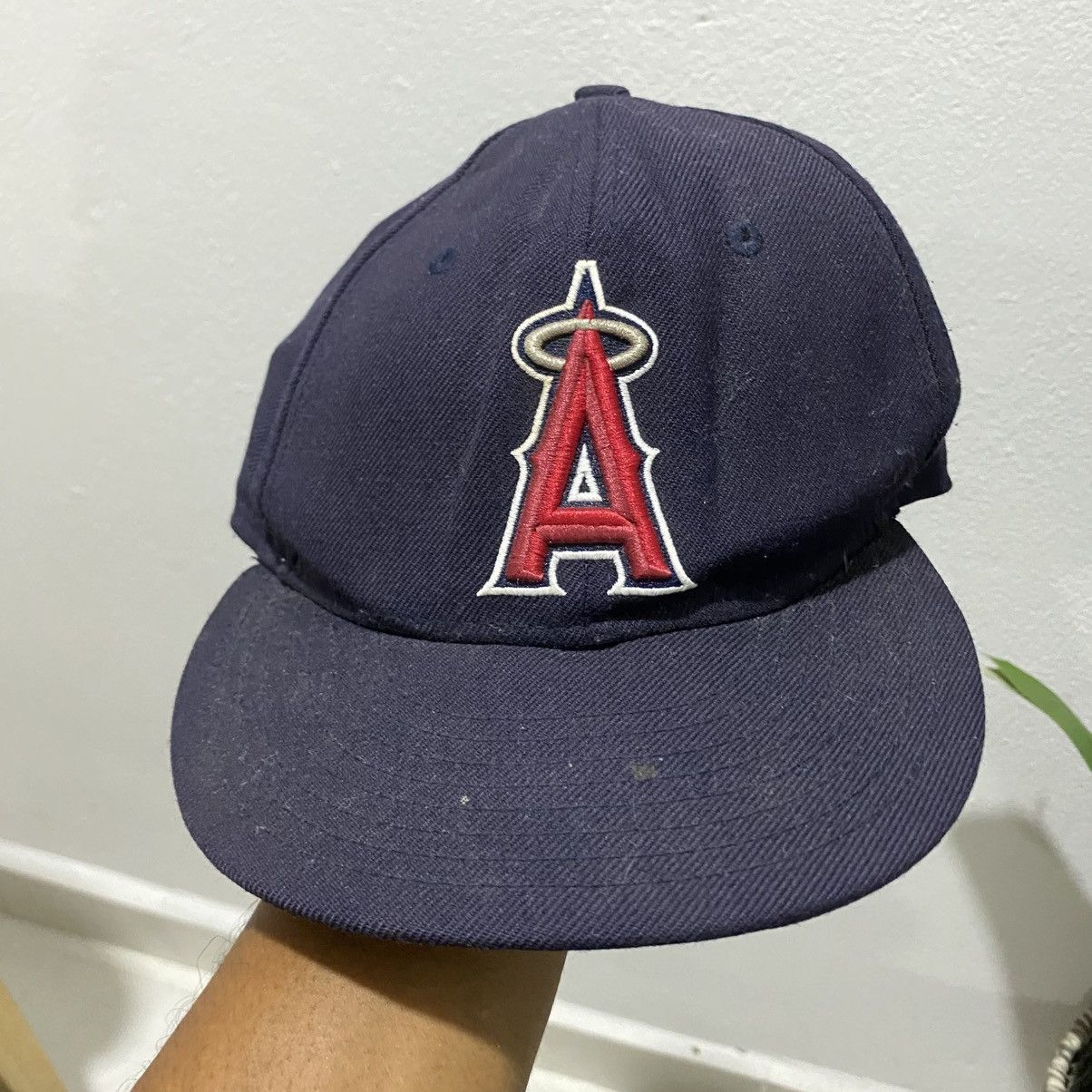 New Era Rare Vintage LA Angels Hat 7 3/8 New Era Baseball Black Size ONE SIZE - 6 Thumbnail