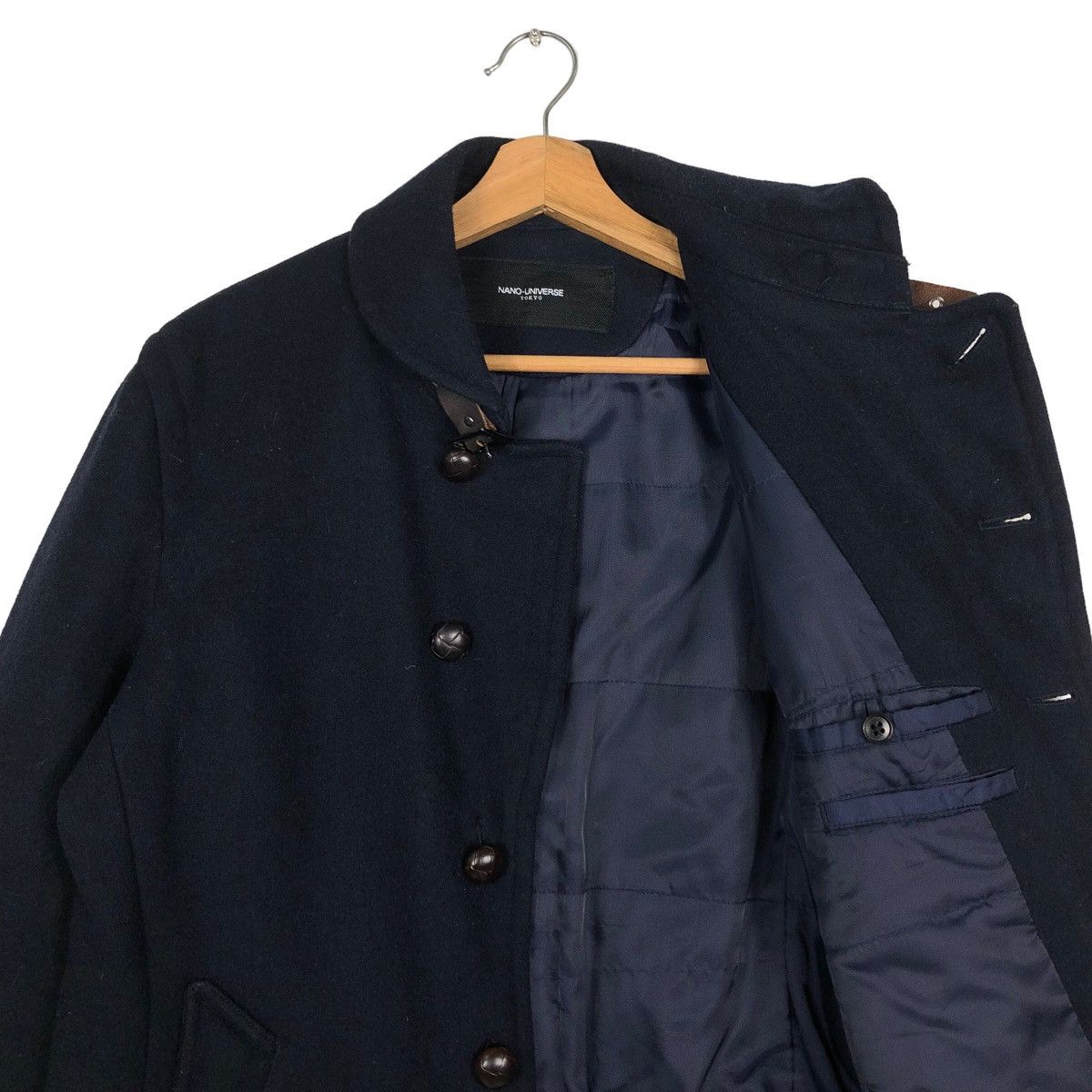 Issey Miyake 🔥Rich Black Vintage Wool Jacket Biker Nano Universe Tokyo Size US M / EU 48-50 / 2 - 12 Thumbnail