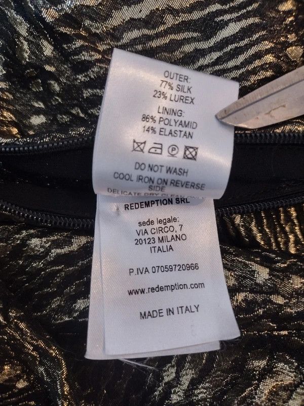 Redemption REDEMPTION SilkMix Metallic Dress DetachableTrainScarf Size M / US 6-8 / IT 42-44 - 12 Thumbnail