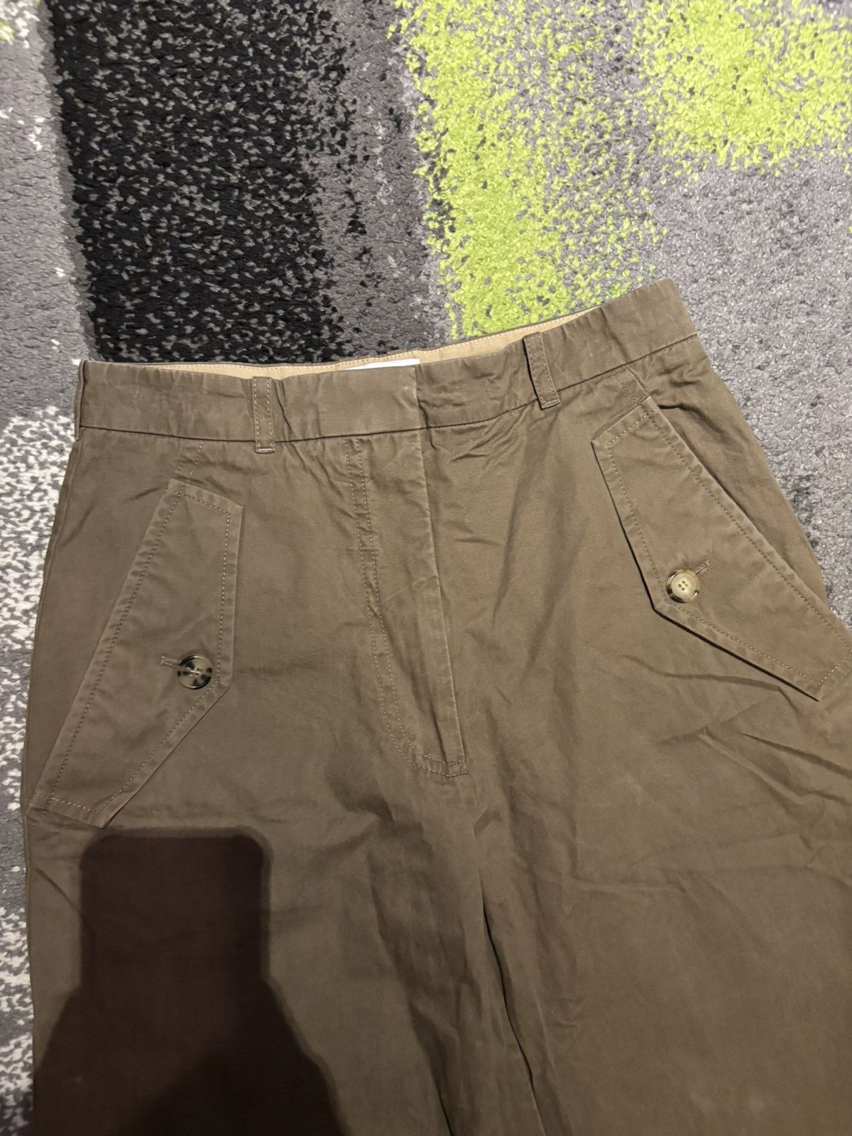 Kenzo Kenzo Carrot-Fit Pants – Brown/Kaki Size 25" / US 0 / IT 36 - 4 Thumbnail