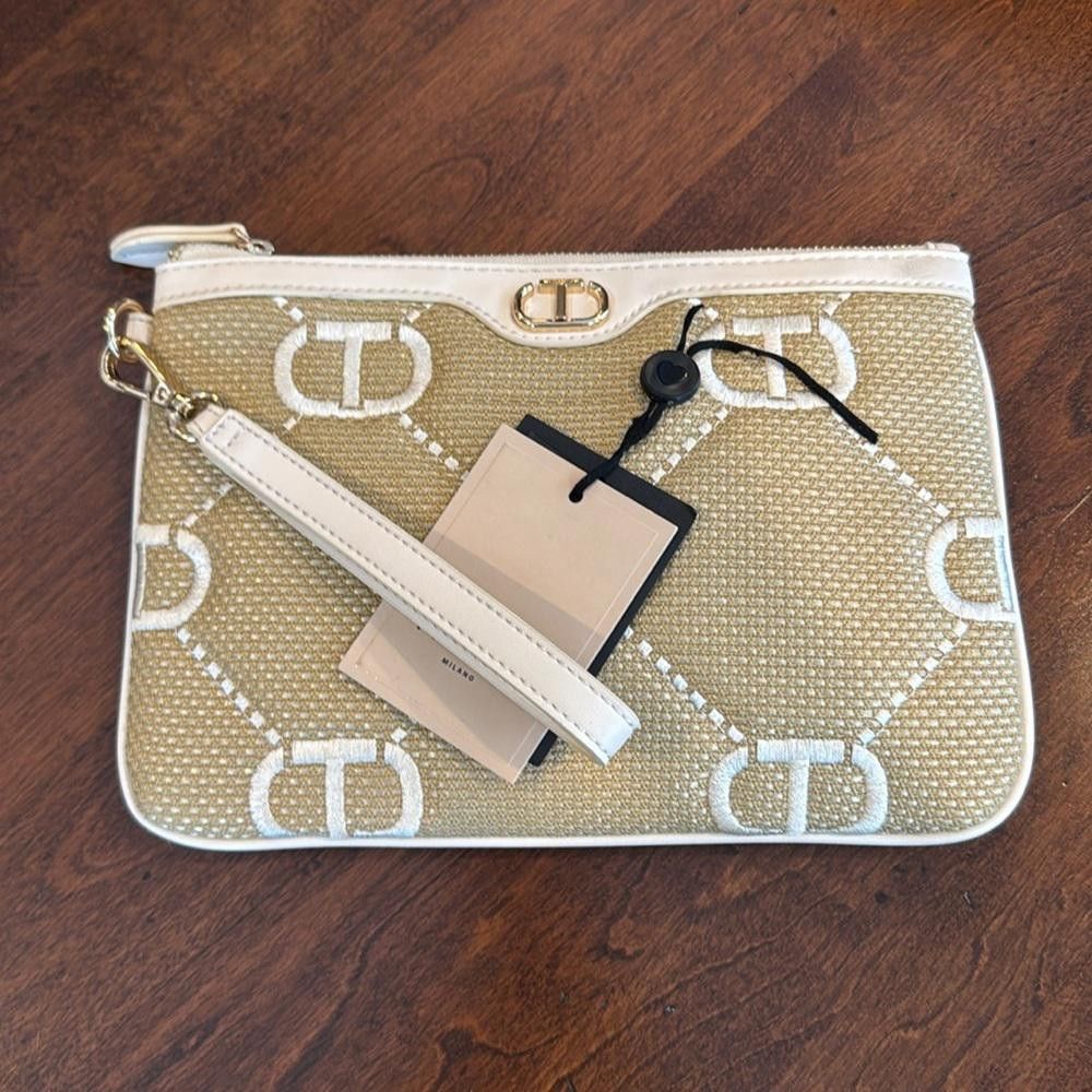 Designer Twinset Milano rafia clutch Size ONE SIZE - 6 Thumbnail