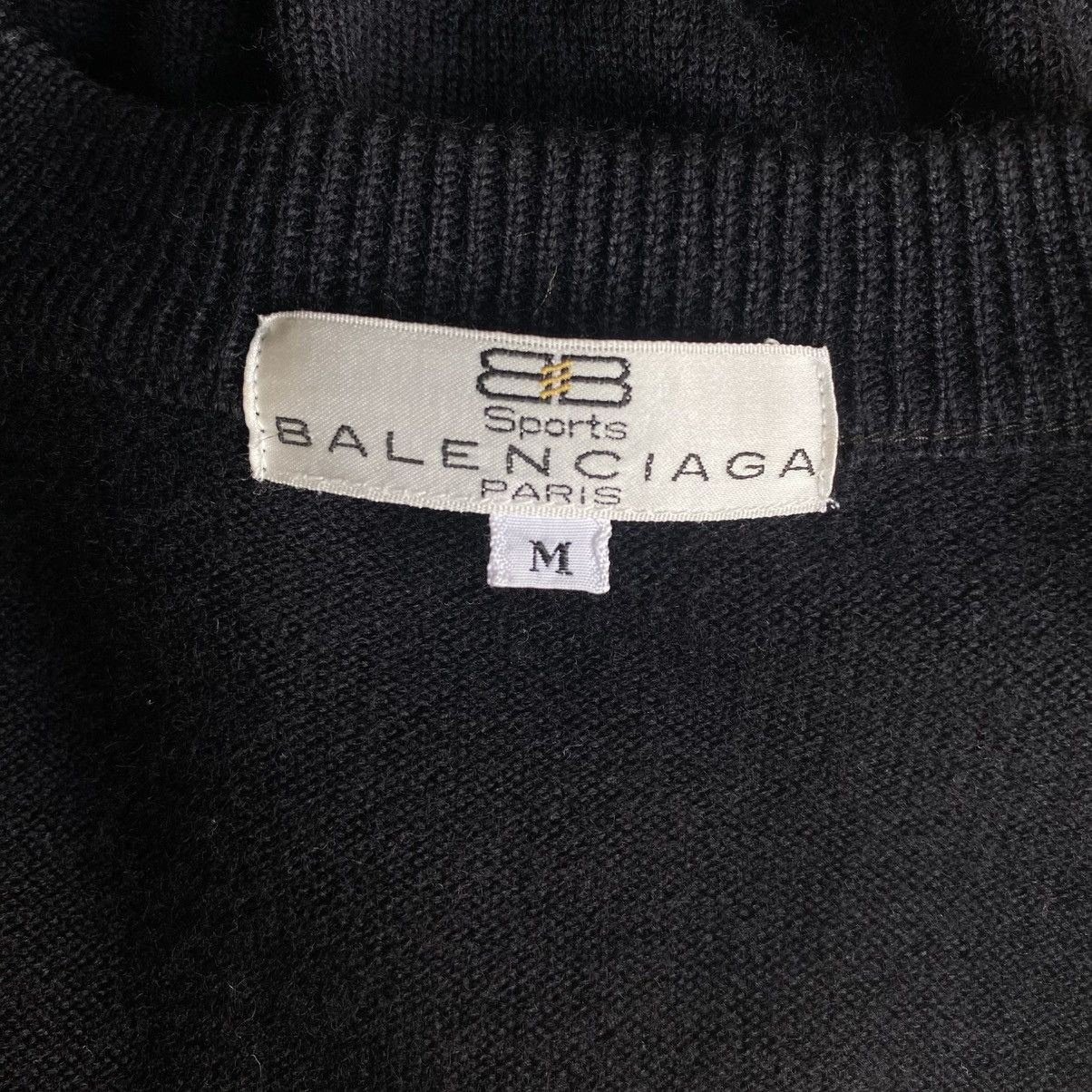 Balenciaga BALENCIAGA Black Logo Knit Cardigan. Size M / US 6-8 / IT 42-44 - 3 Thumbnail