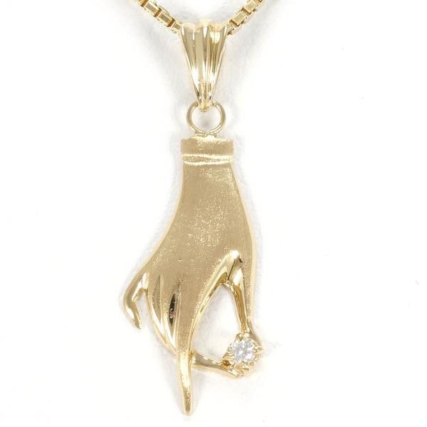 Other Other K18 Yellow Gold Diamond Necklace 40cm Metal Necklace in Great Condition Size ONE SIZE - 1 Thumbnail