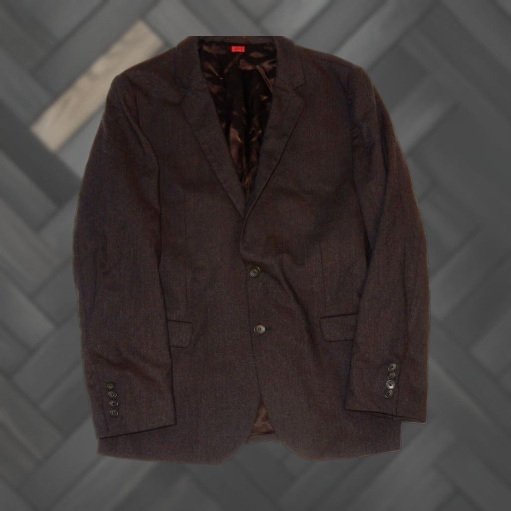 Hugo Boss VINTAGE HUGO BOSS Men's Blazer Sport Coat Wool Size 52 Brown 90s Fashion Men Size 52R - 1 Thumbnail