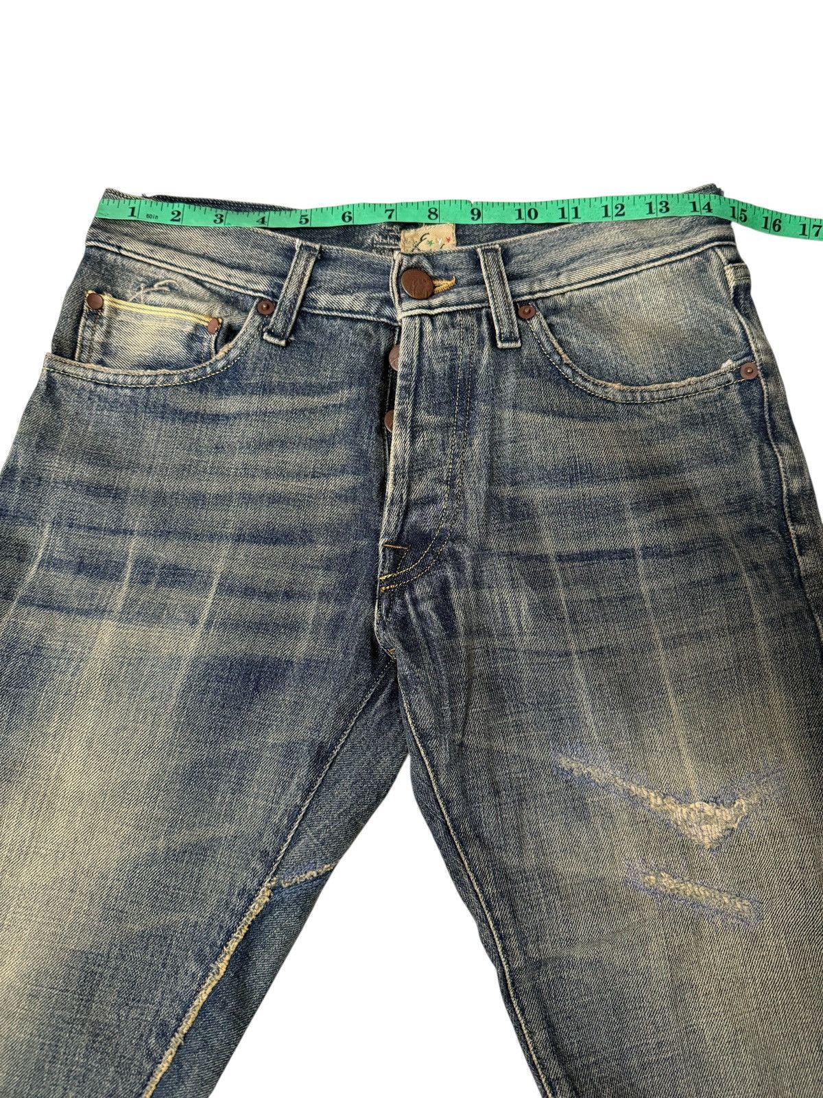 Energie Patchwork Jeans Distressed Energie Italy Selvedge Denim Size US 28 / EU 44 - 7 Thumbnail