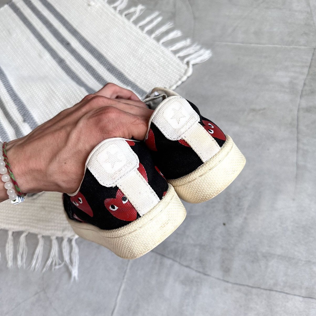 Comme des Garcons PLAY × Converse Vintage Converse x Comme Des Garcons Play CDG Pro Low Shoes Size US 7 / EU 40 - 12 Thumbnail