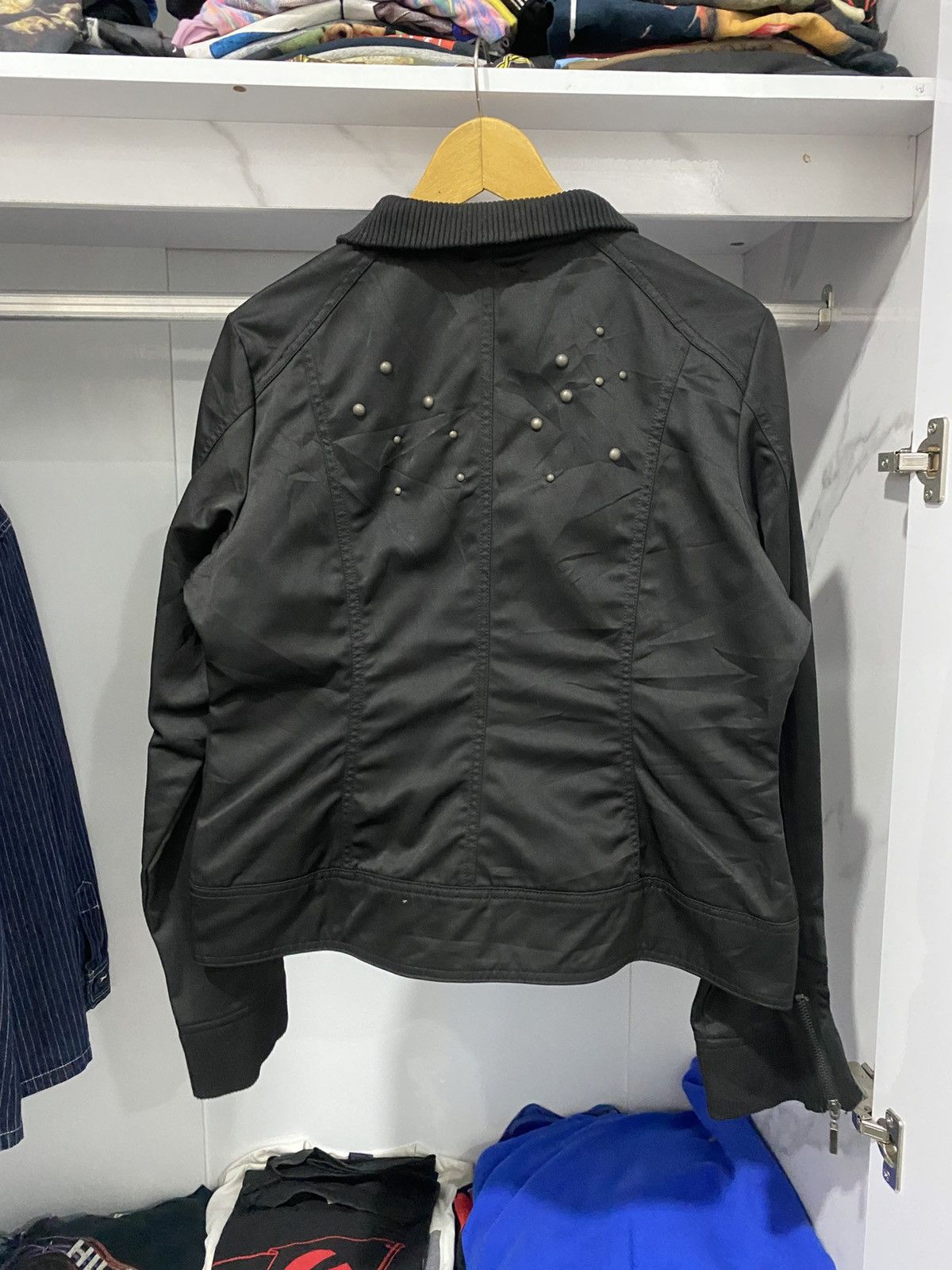 Diesel 💸BINDINGOFFER💸Diesel Jacket Crop Biker Studed Lgb Size US L / EU 52-54 / 3 - 4 Thumbnail