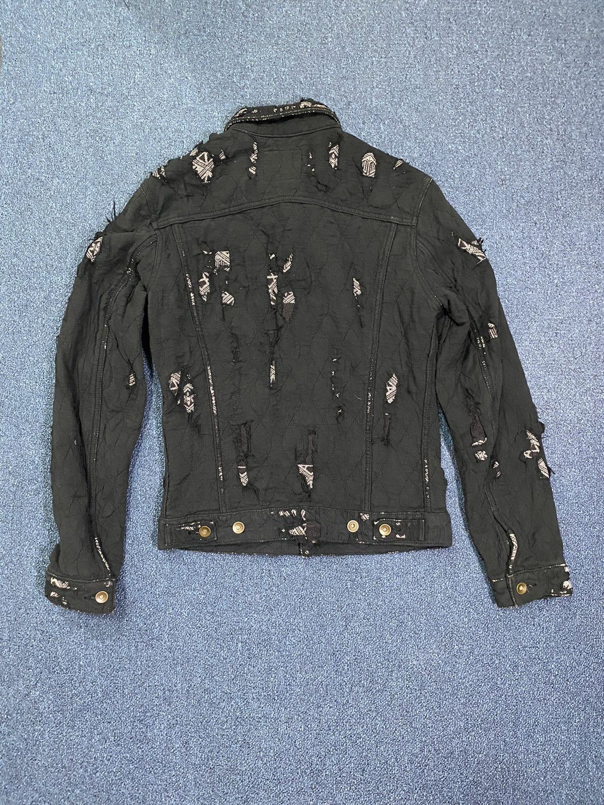 Blackmeans BLACKMEANS DISTRESSED CRUST COTTON JACKET Size S / US 4 / IT 40 - 3 Thumbnail