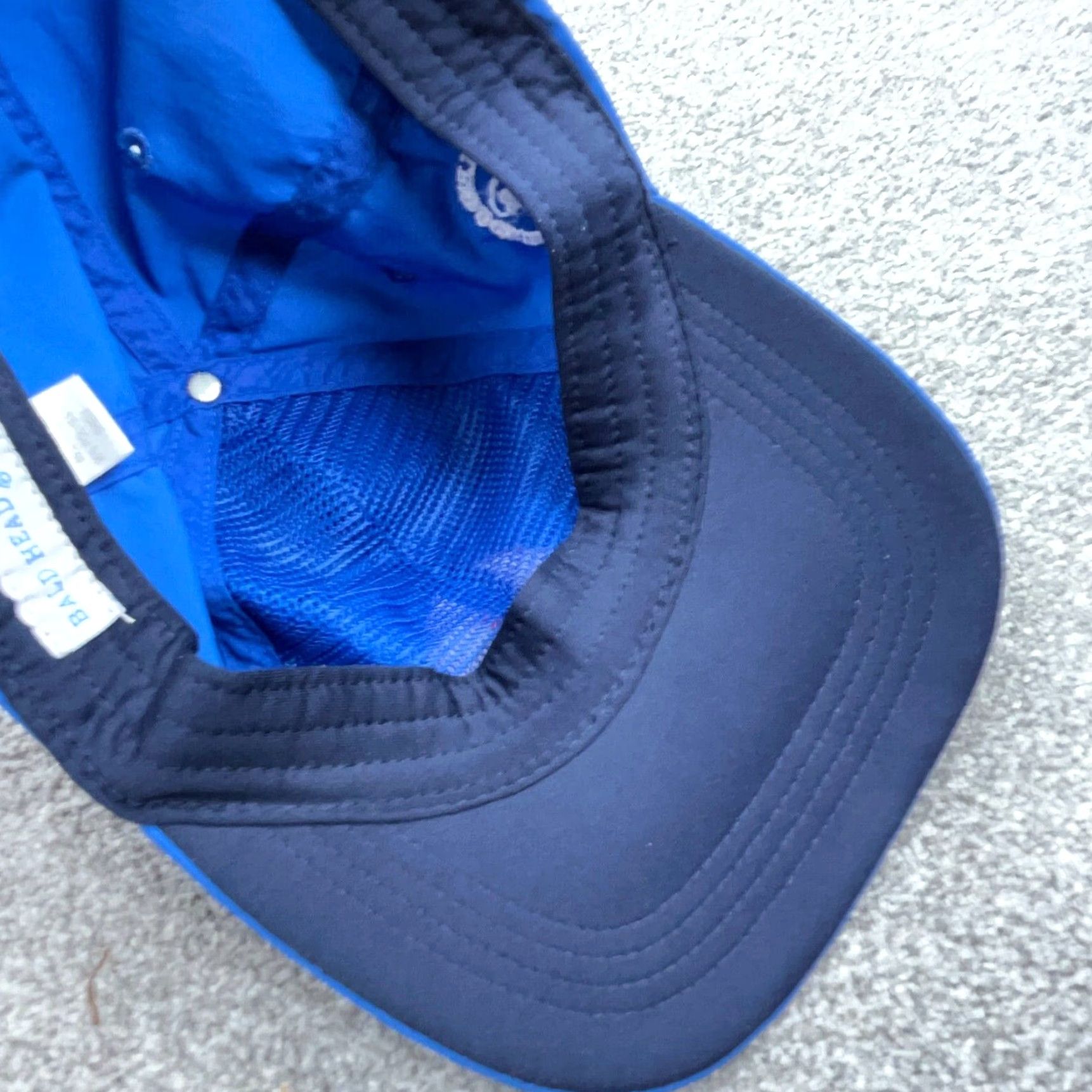 Vintage Bald Head Blues Golf Hat Cap Adjustable Strap Back Blue Lightweight Performance Wicking Size ONE SIZE - 6 Thumbnail