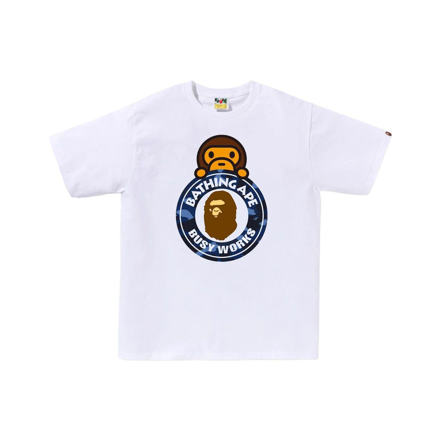 Bape A BATHING APE Camo Logo T-Shirt Size S Size US S / EU 44-46 / 1 - 1 Thumbnail