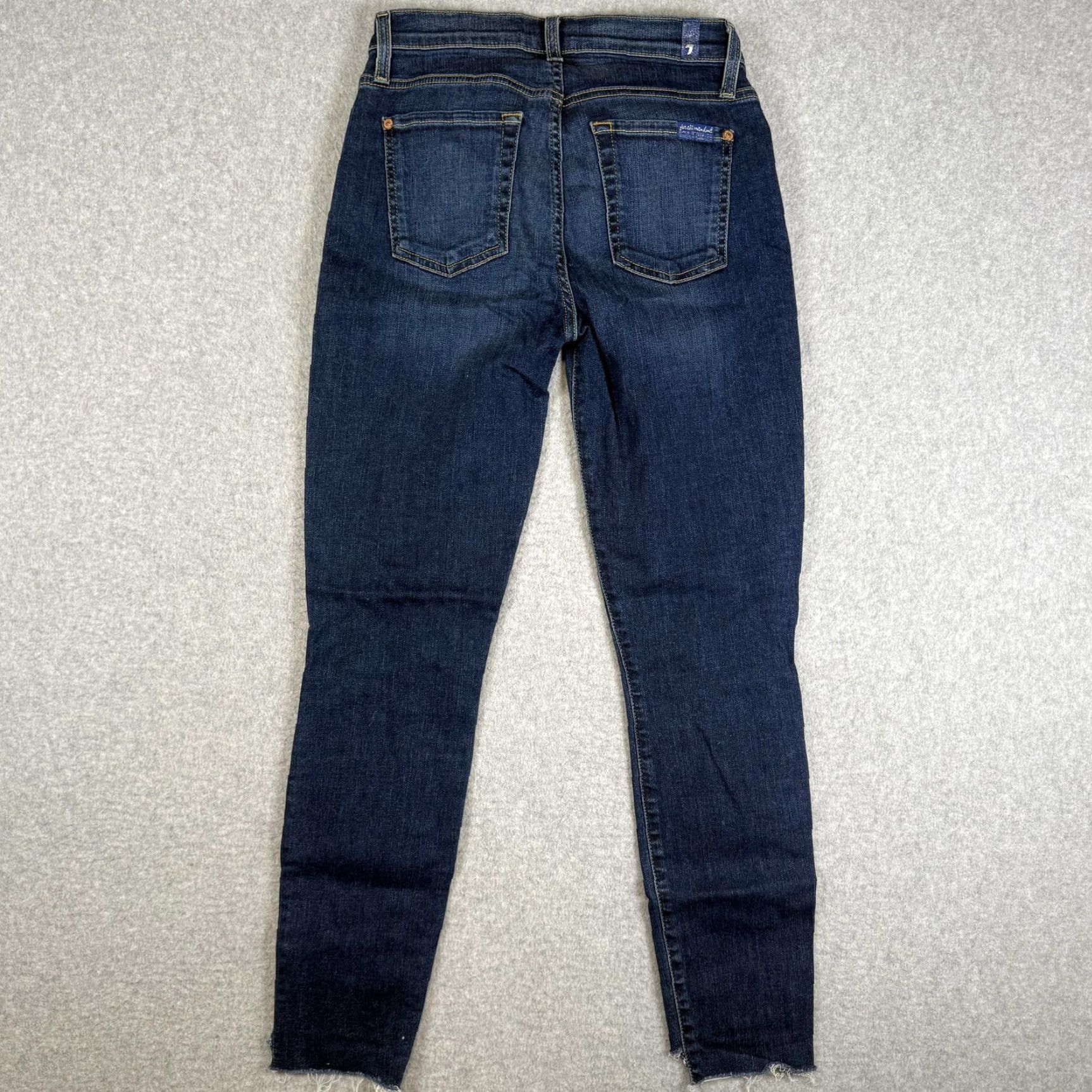 7 For All Mankind 7 For All Mankind Jeans Women's 26 Ankle Skinny Gwenevere Distressed Hem Blue Mens/Hers 0 Size 26" / US 2 / IT 38 - 7 Thumbnail