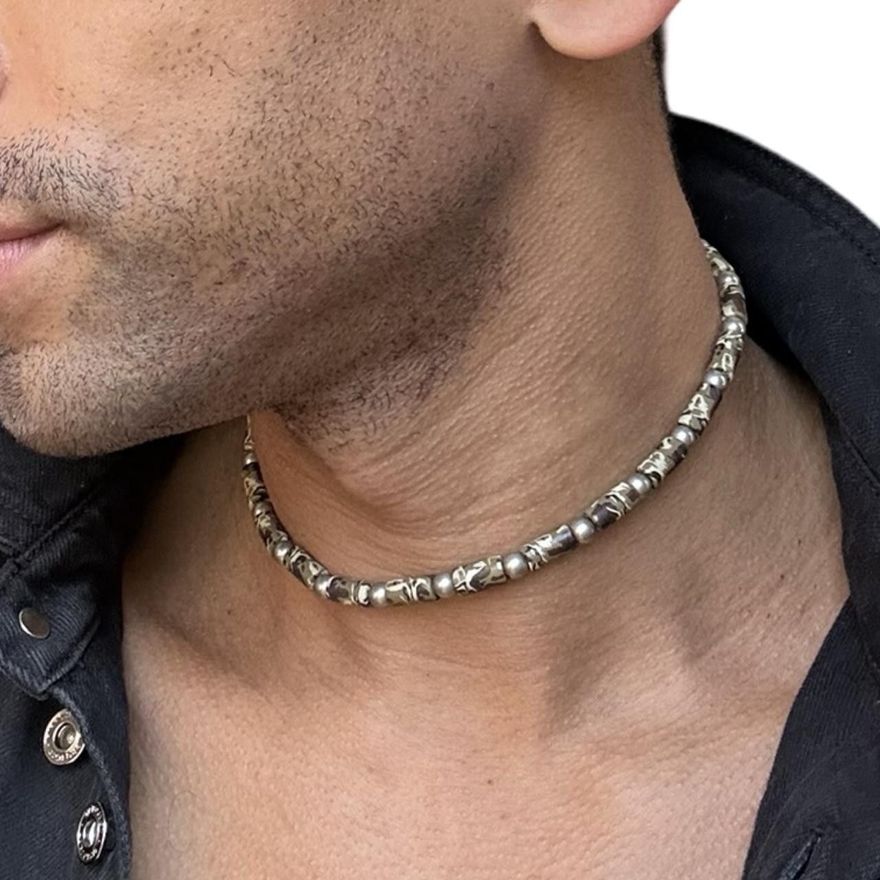 Jewelry Vintage Y2K Silver Camouflage Beaded necklace Size ONE SIZE - 3 Thumbnail