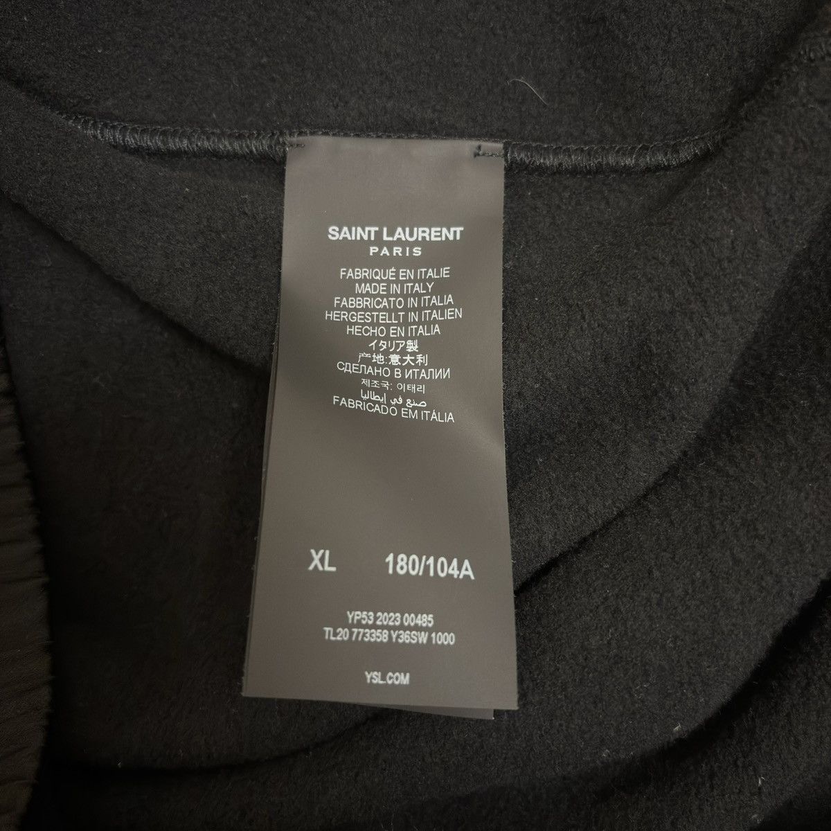 Yves Saint Laurent Yves Saint Laurent Black Hoodie Size US XL / EU 56 / 4 - 4 Thumbnail