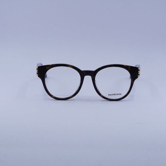 Balenciaga Balenciaga BB0173O 002 Eyeglasses Havana 51mm Round Frame Size ONE SIZE - 4 Thumbnail