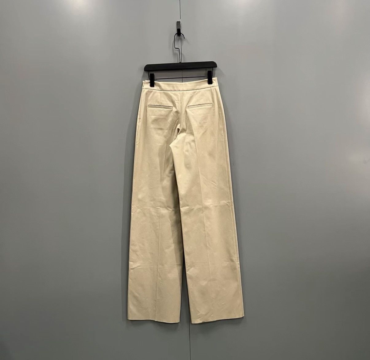 Hermes Hermès Khaki High-waisted Wide-leg Pants J41 Size 25" / US 0 / IT 36 - 2 Thumbnail