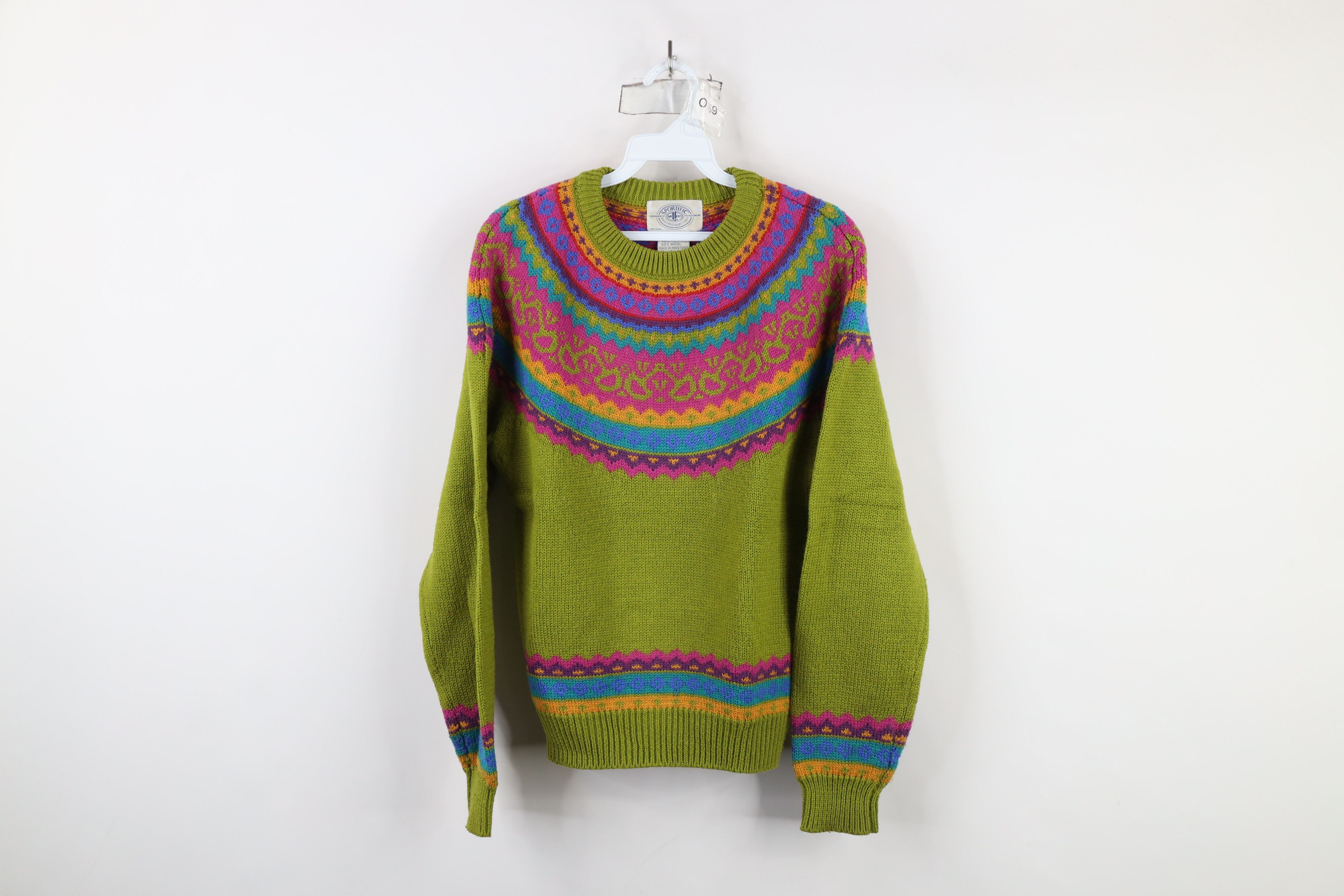 Vintage Vintage 90s Streetwear Blend Knit Rainbow Fair Isle Sweater Size S / US 4 / IT 40 - 1 Thumbnail