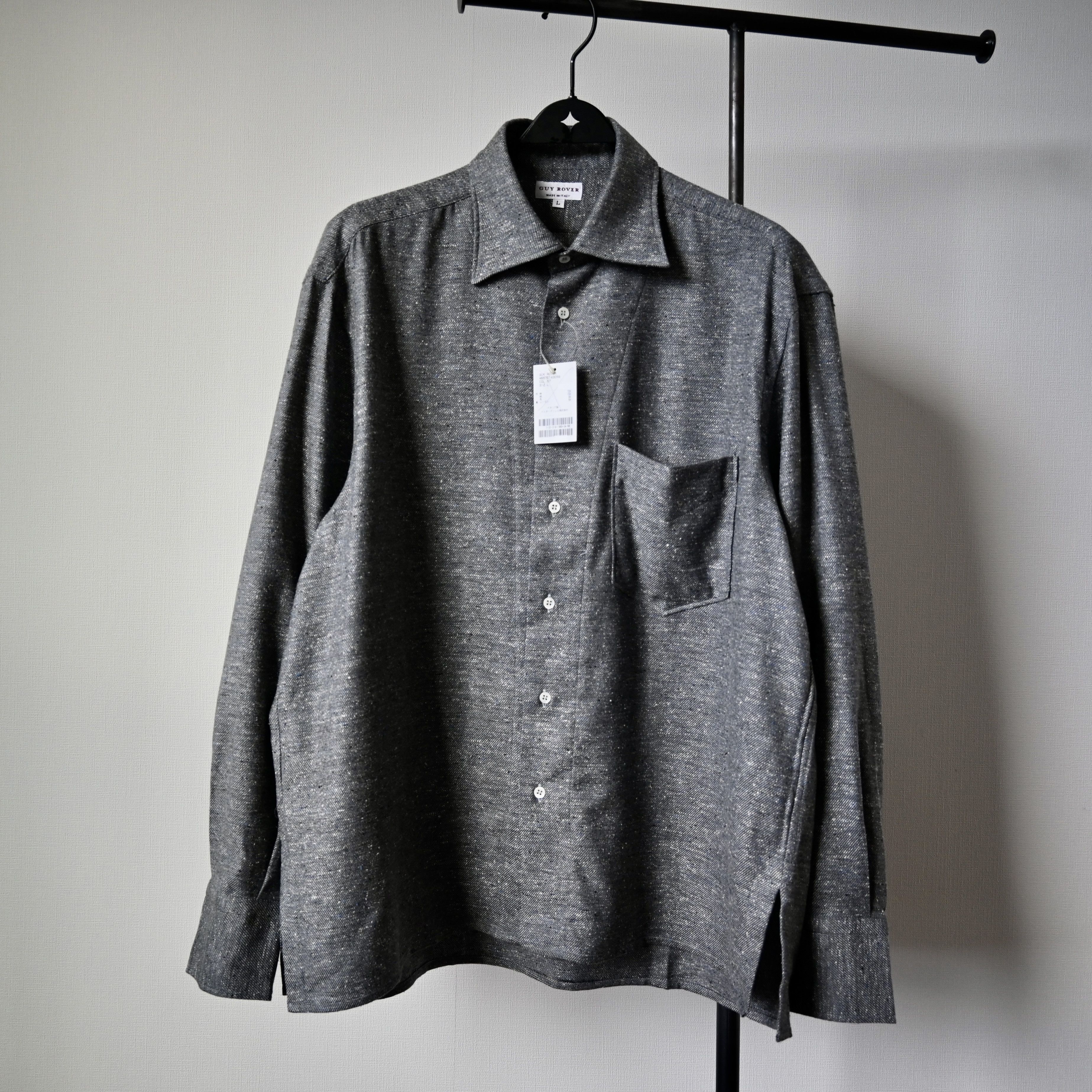 Guy Rover 1990s GUY ROVER nepped fabric square hem shirt made in Italy Size US L / EU 52-54 / 3 - 1 Thumbnail