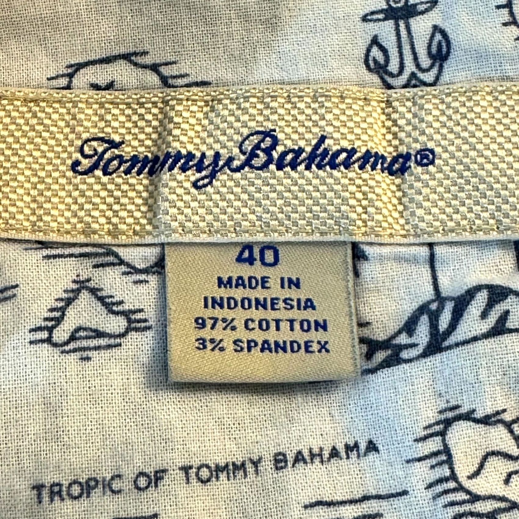 Tommy Bahama Tommy Bahama Shorts Mens Chino 40 Blue Leaf Print Mid-Rise Flat Front Casual Travel Size US 40 / EU 56 - 4 Thumbnail