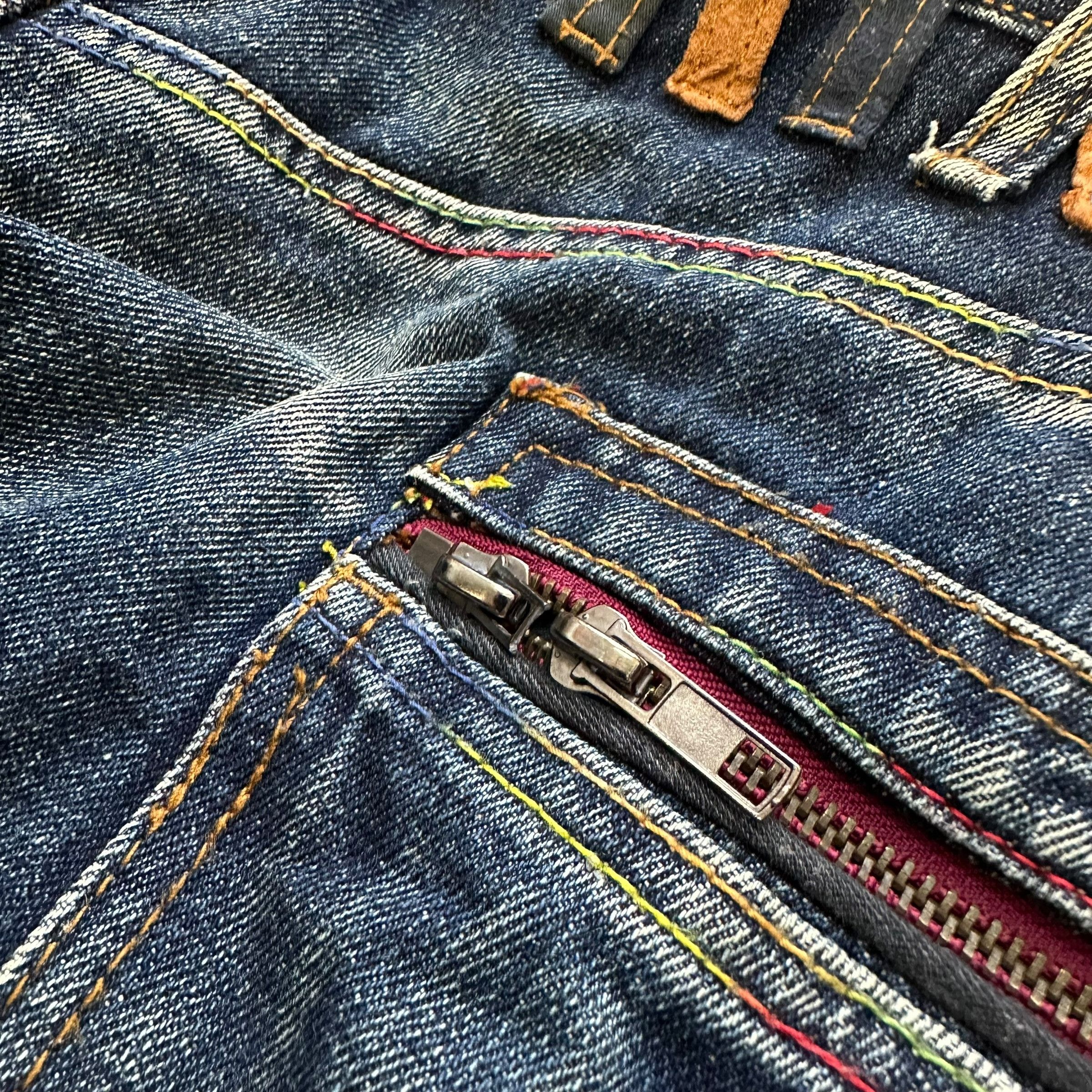 Japanese Brand Breath Mint Twisted Legs Double Waist Denim Pant #A58-1333 Size US 30 / EU 46 - 11 Thumbnail
