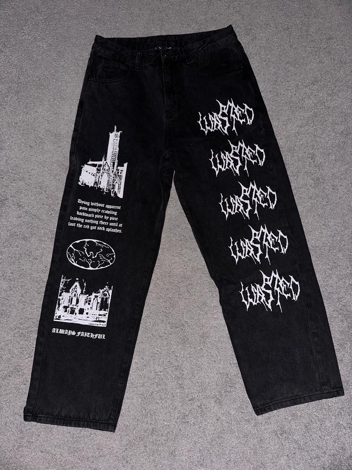 Japanese Brand × Wasted Youth Wasted black denim Size US 32 / EU 48 - 1 Thumbnail