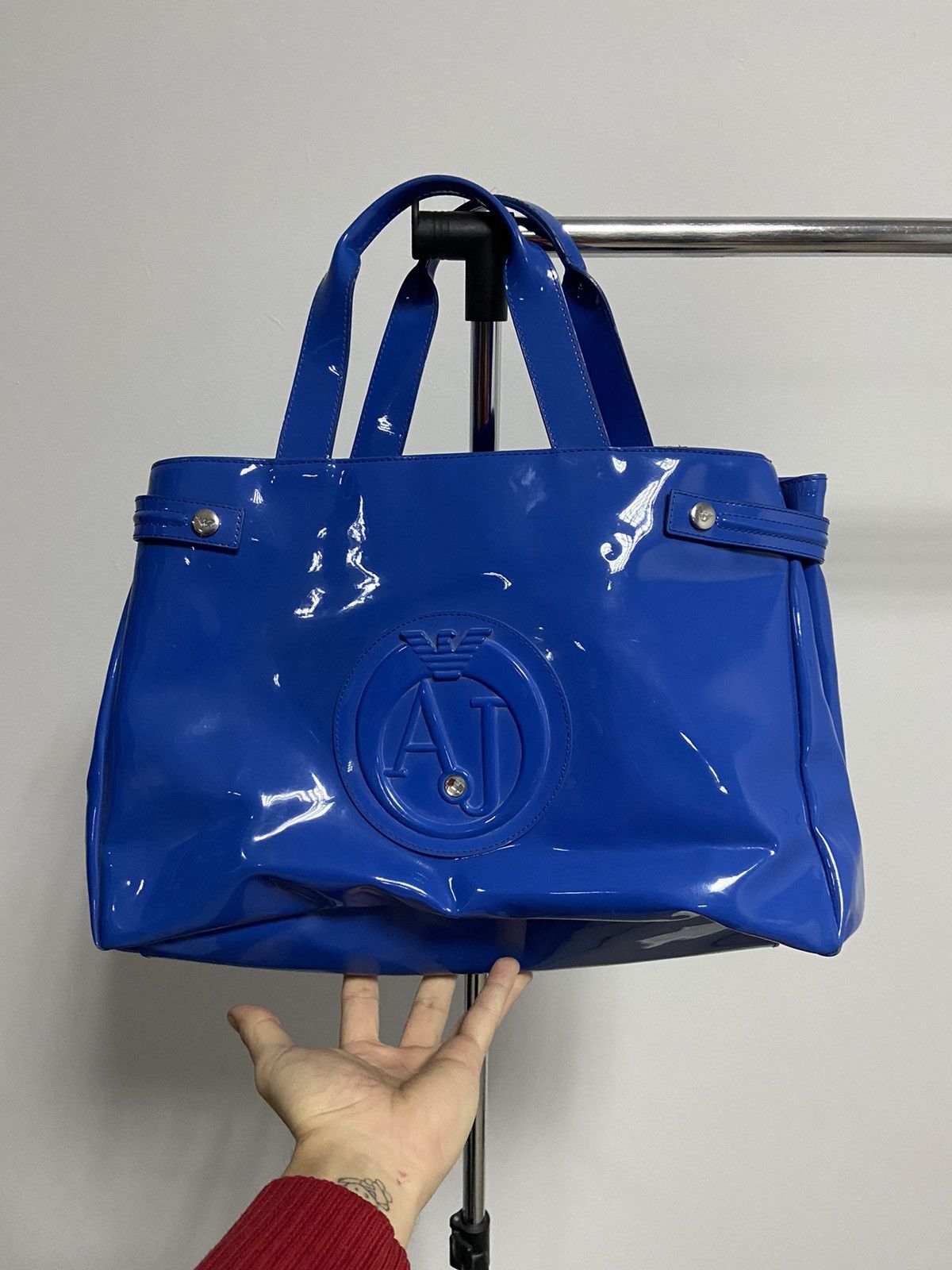 Armani × Vintage Armani jeans bag handle big logo vintage Size ONE SIZE - 3 Thumbnail