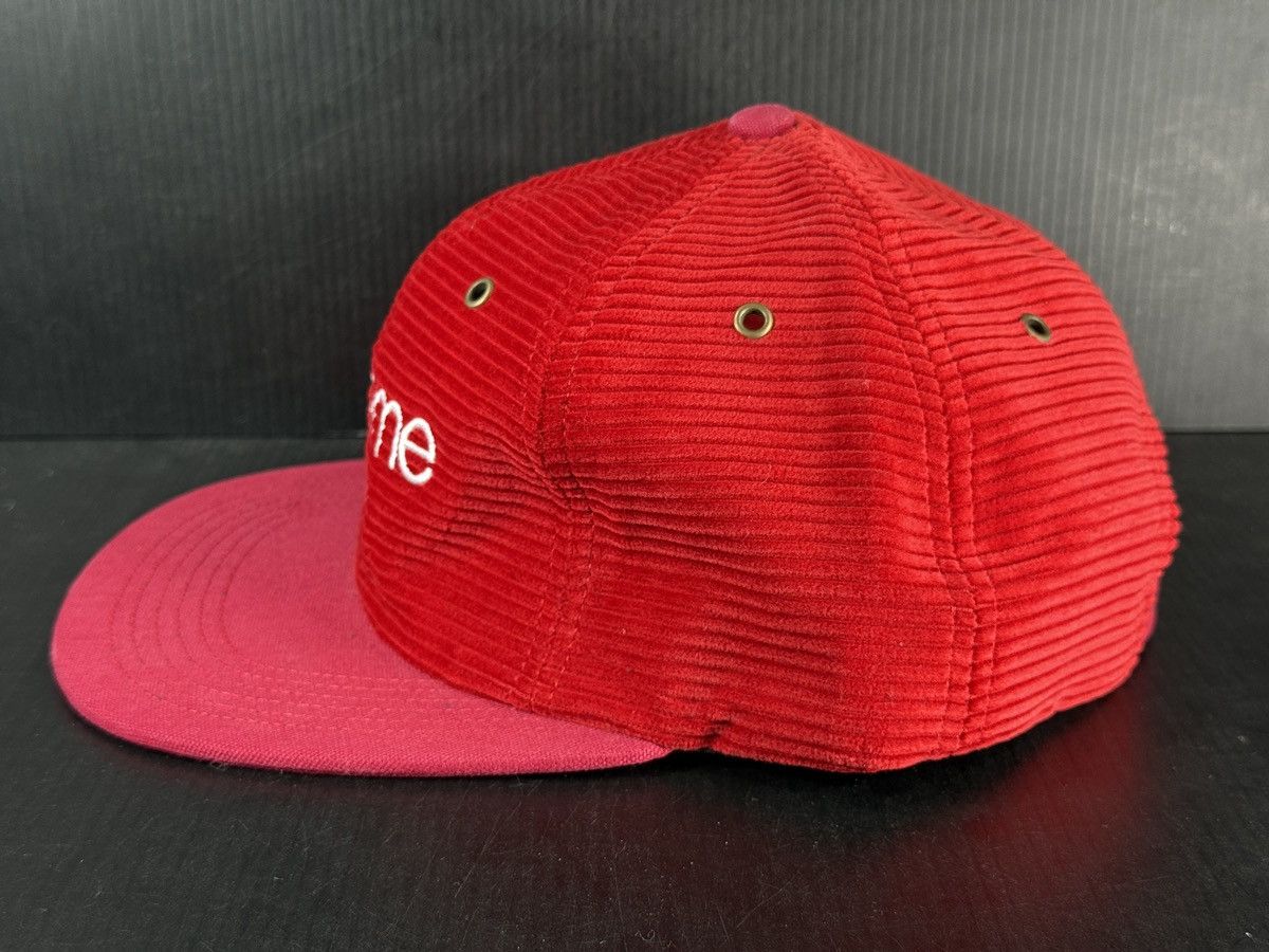 Supreme SUPREME FW16 CORDUROY CLASSIC LOGO 6 PANEL RED HAT BRAND NEW Size ONE SIZE - 5 Thumbnail