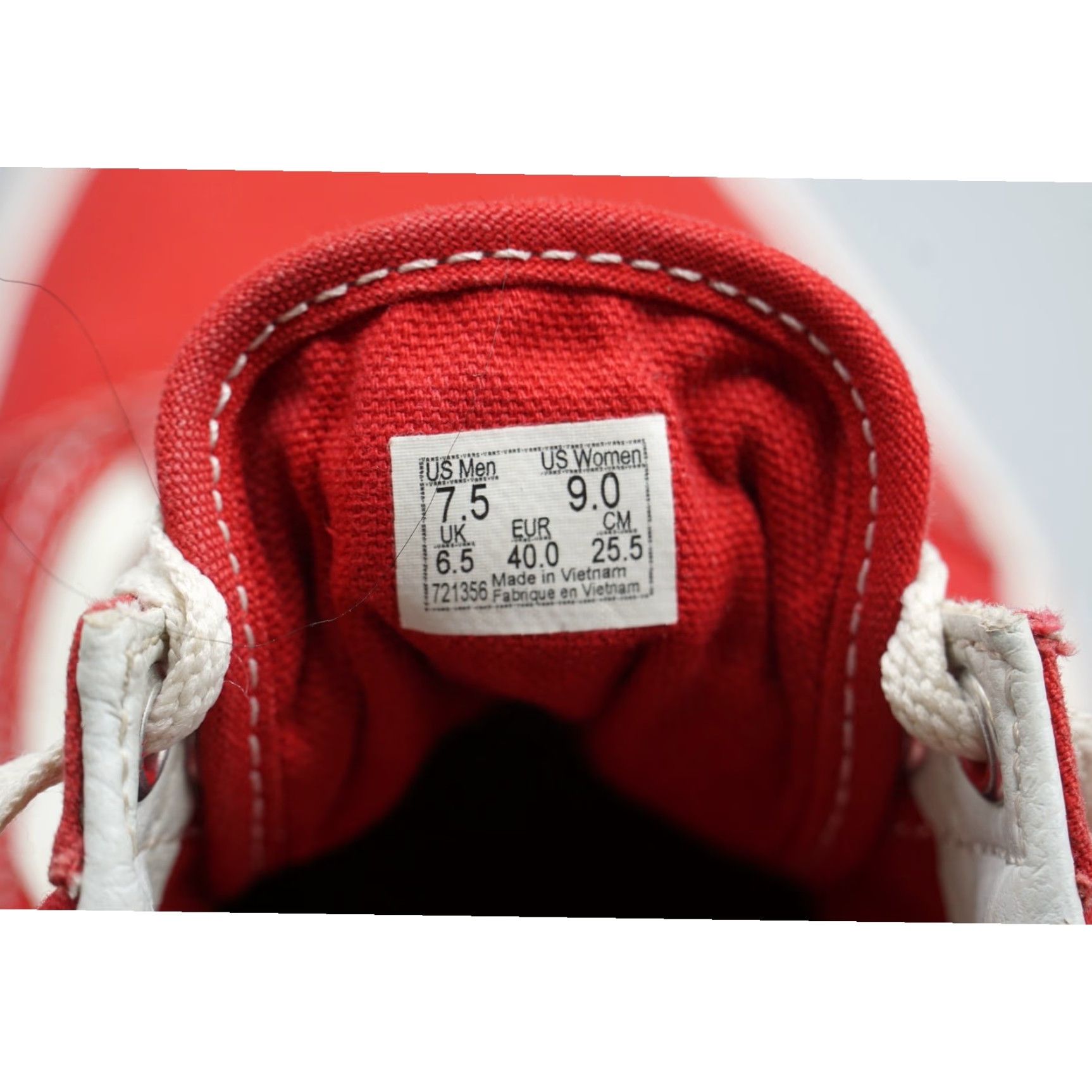 Vans VANS Sneakers Men 7.5 Off The Wall Old Skool Red Canvas White Red Size US 8 / IT 38 - 6 Thumbnail