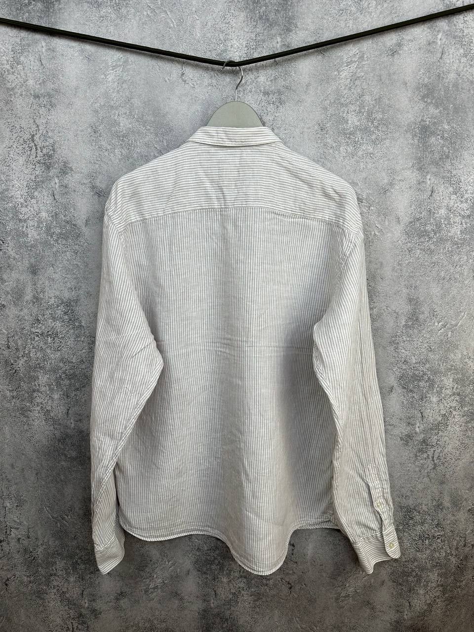 Massimo Dutti Massimo Dutti 100% Linen Striped Shirt Button-Down LS Size US XXL / EU 58 / 5 - 2 Thumbnail