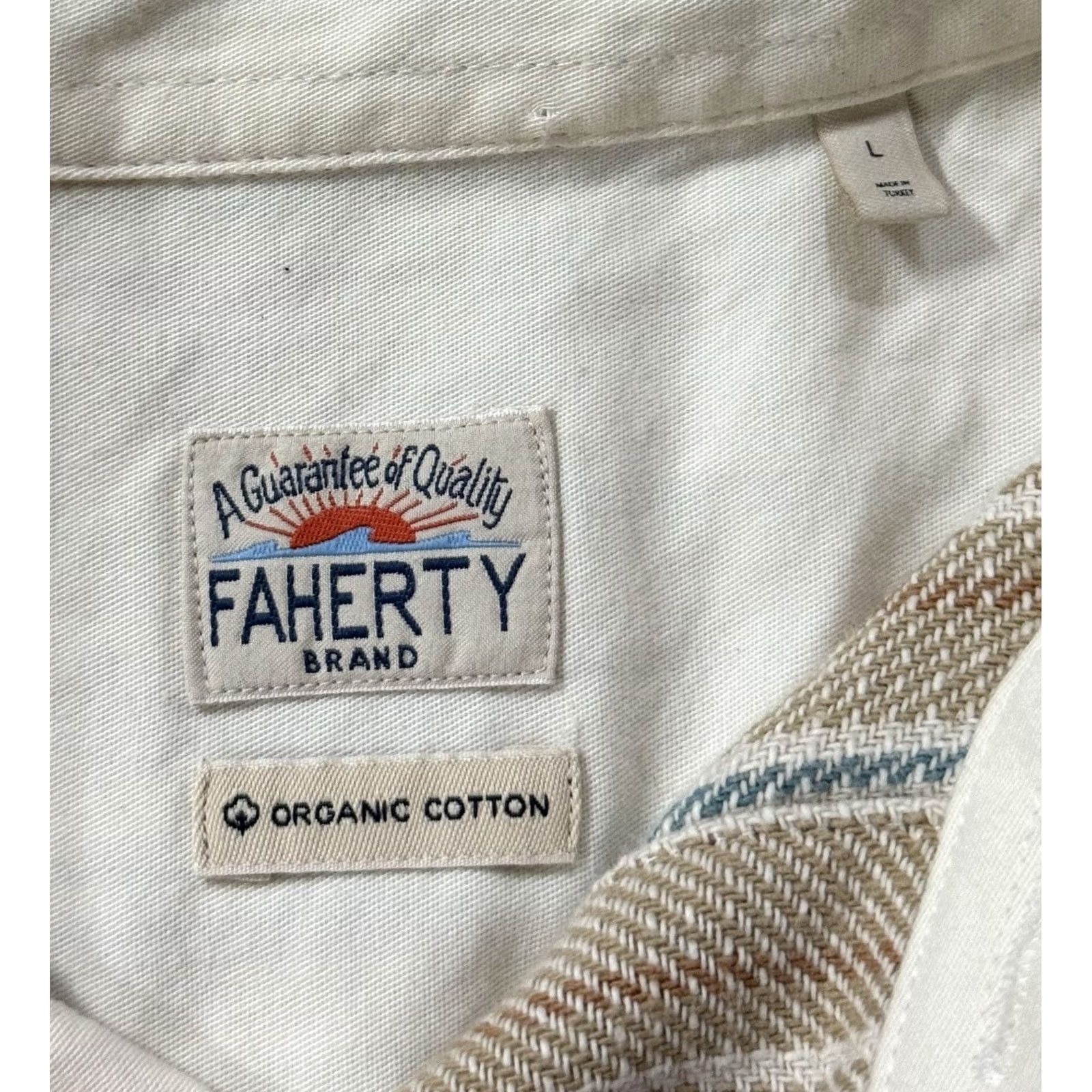 Faherty Faherty Overshirt Button-Up Vista Multicolor Stripe Cotton L Size US L / EU 52-54 / 3 - 6 Thumbnail