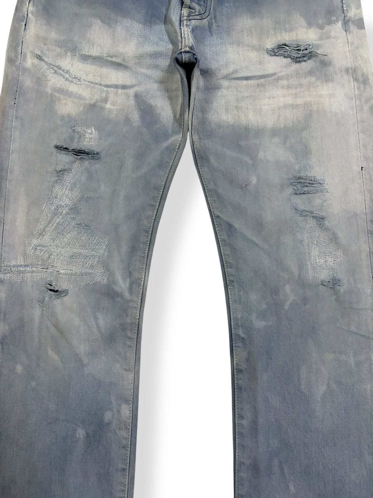 Hysteric Glamour Vintage Kuro Selvedge Acid Wash Distressed Grunge Jeans Size US 30 / EU 46 - 8 Thumbnail
