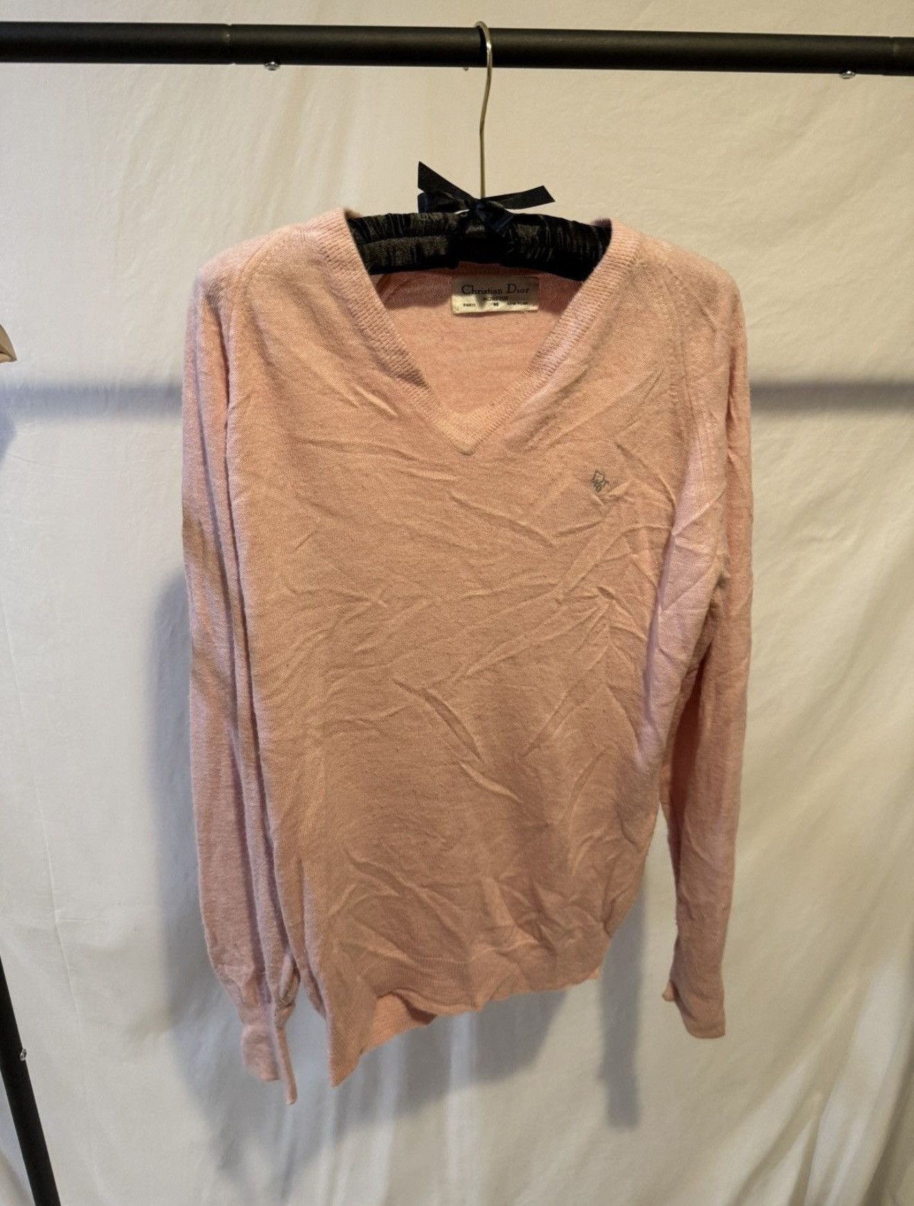 Christian Dior Monsieur Pink Dior Monsieur V-neck Sweater Size US M / EU 48-50 / 2 - 1 Thumbnail