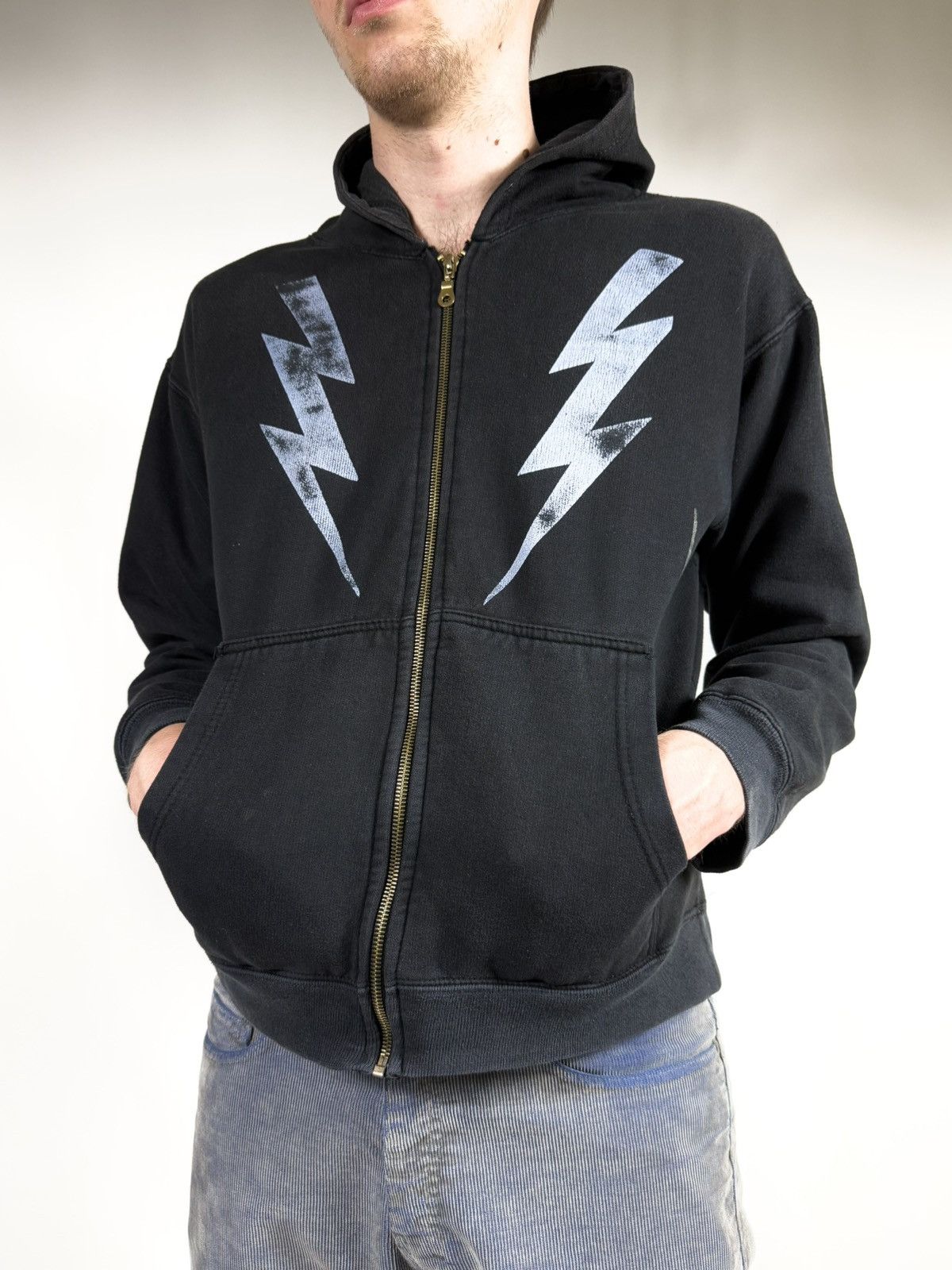 Band Tees Vintage Y2K The Mighty Boosh Lightning Band Boxy Hoodie 90s Size US S / EU 44-46 / 1 - 2 Thumbnail