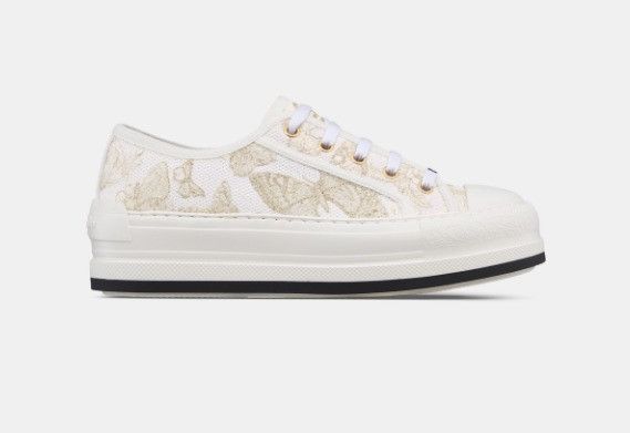 Dior o1w1db11224 Embroidered Cotton Platform Sneakers Size US 6 / IT 36 - 1 Thumbnail
