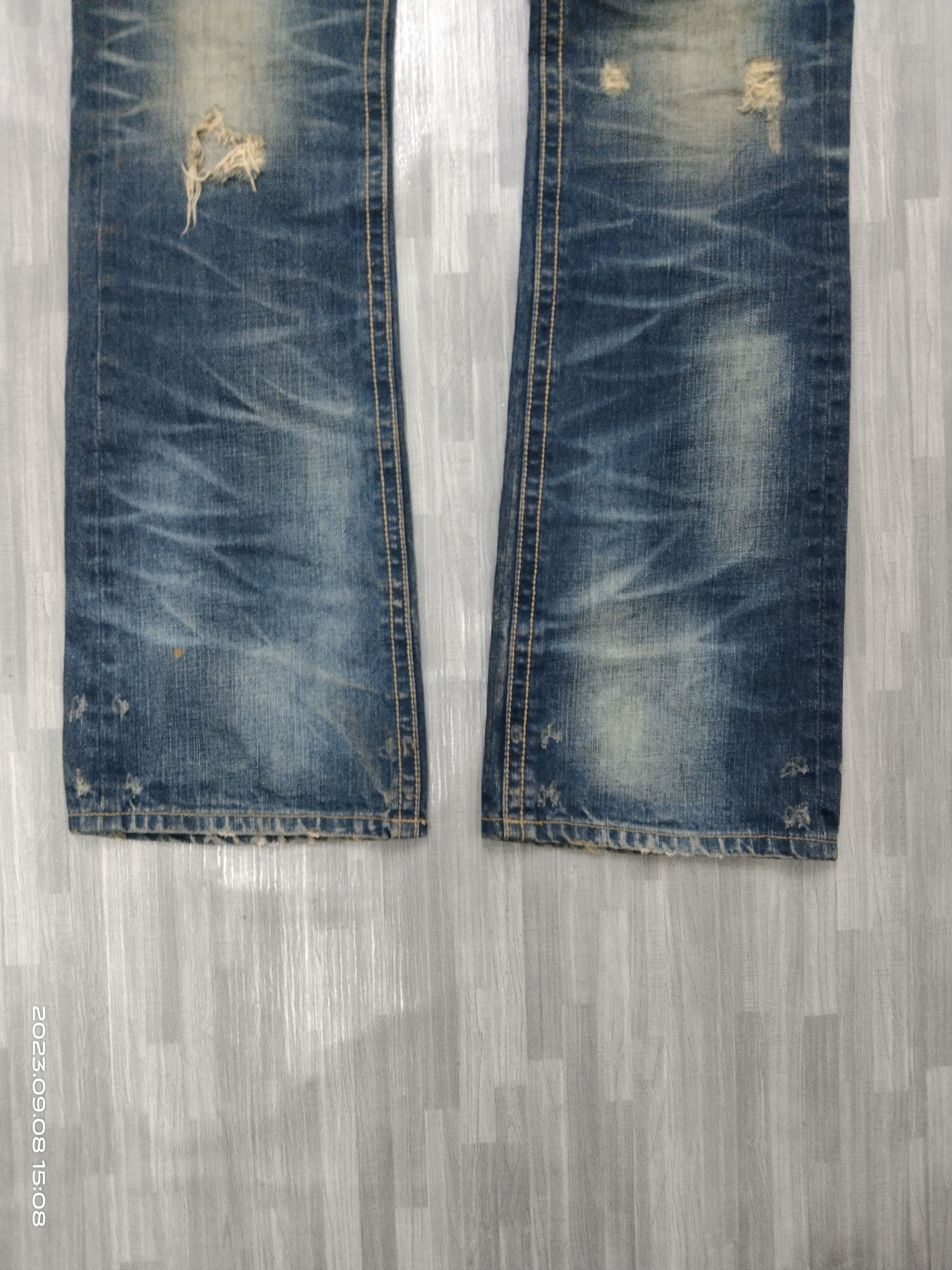 Other FLARE SICK RIPED COTTON&INDIGO PANTS Size US 29 - 6 Thumbnail