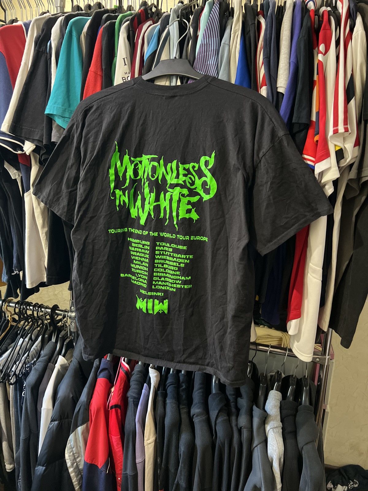 Band Tees 2024/2025 VINTAGE MOTIONLESS IN WHITE END OF THE WORLD TOUR Size US XL / EU 56 / 4 - 6 Thumbnail