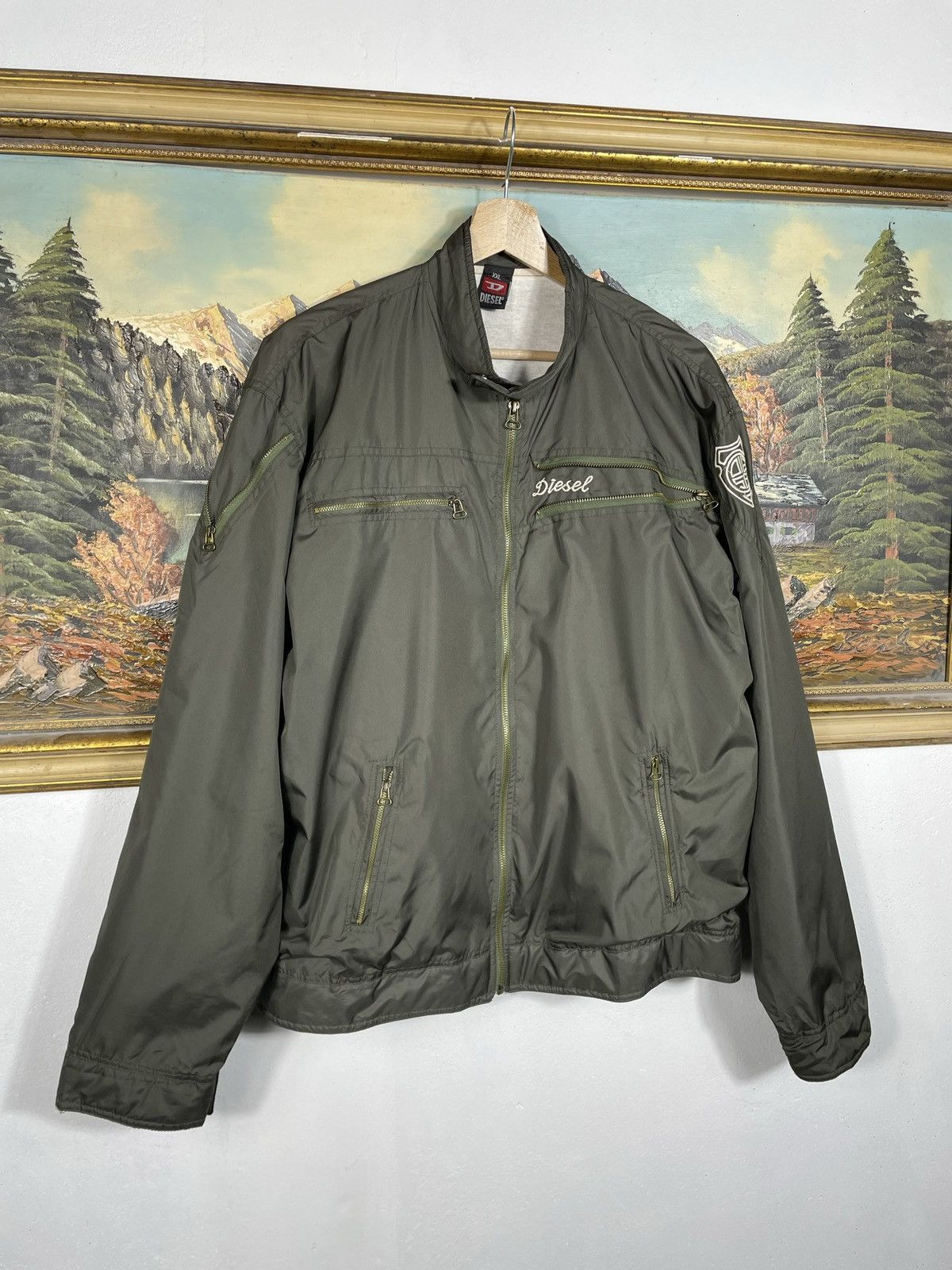 Diesel × Japanese Brand × Vintage Diesel Retro Y2k Ligh Jacket Skate HipHop Saag Loose Boxy Size US XXL / EU 58 / 5 - 2 Thumbnail