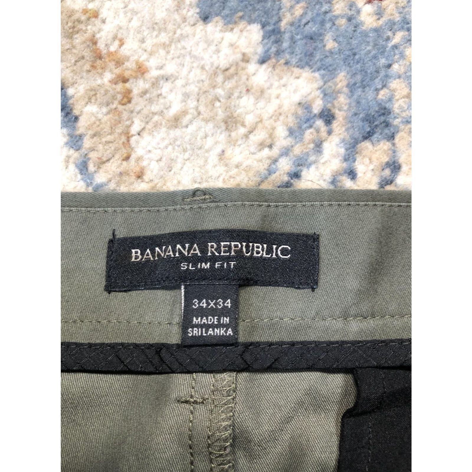 Banana Republic Banana Republic Pants Mens 34x32 Green Slim Fit Chinos Casual Stretch Classic Car? Size US 34 / EU 50 - 5 Thumbnail