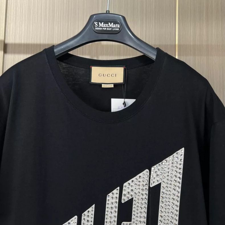 Gucci Gucci Heavy industry rhinestone letter short sleeves 2504-N Size US XS / EU 42 / 0 - 3 Thumbnail
