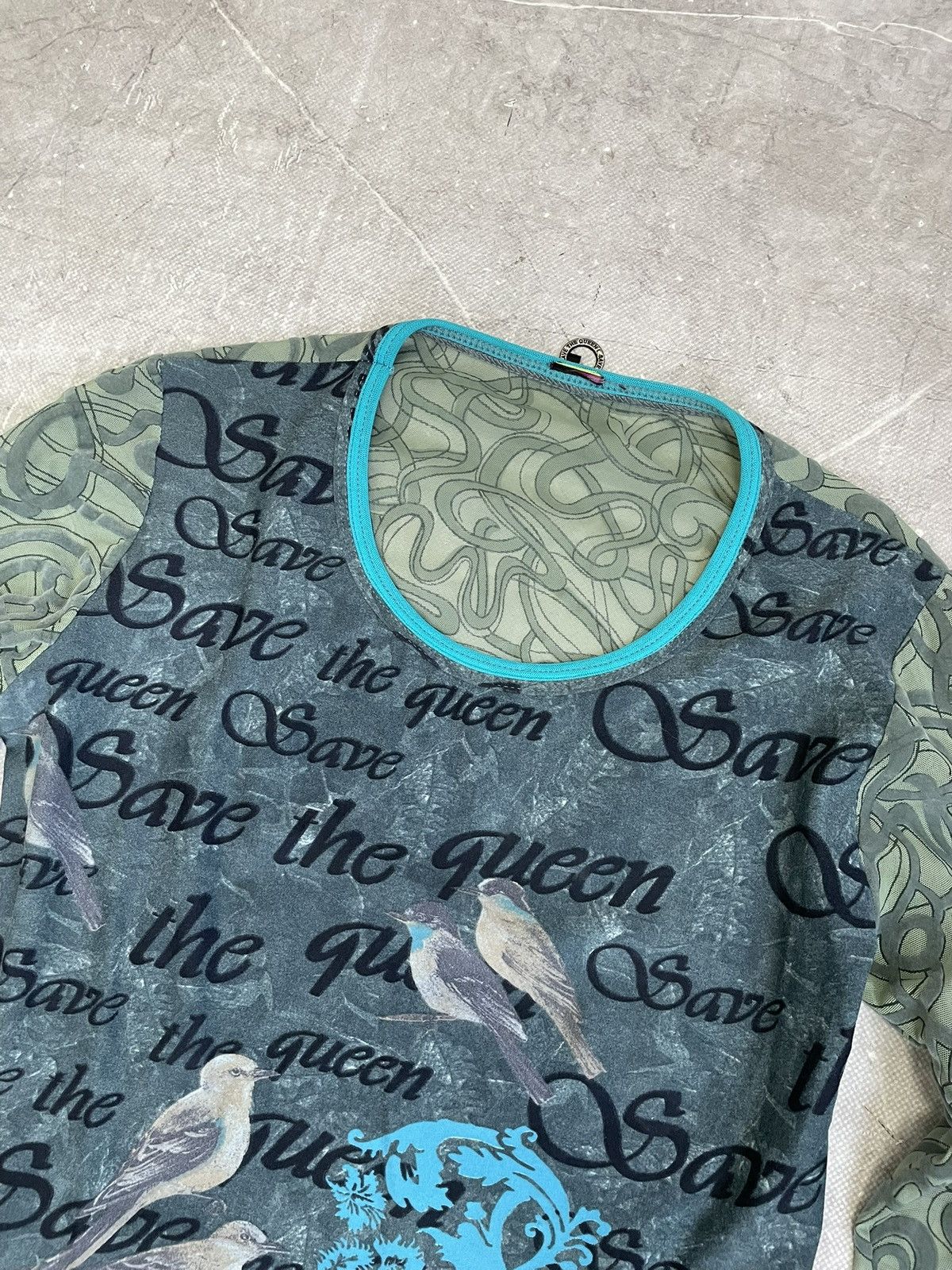 Japanese Brand Velvet longsleeve mesh y2k Save The Queen Vivienne Westwood Size M / US 6-8 / IT 42-44 - 4 Thumbnail