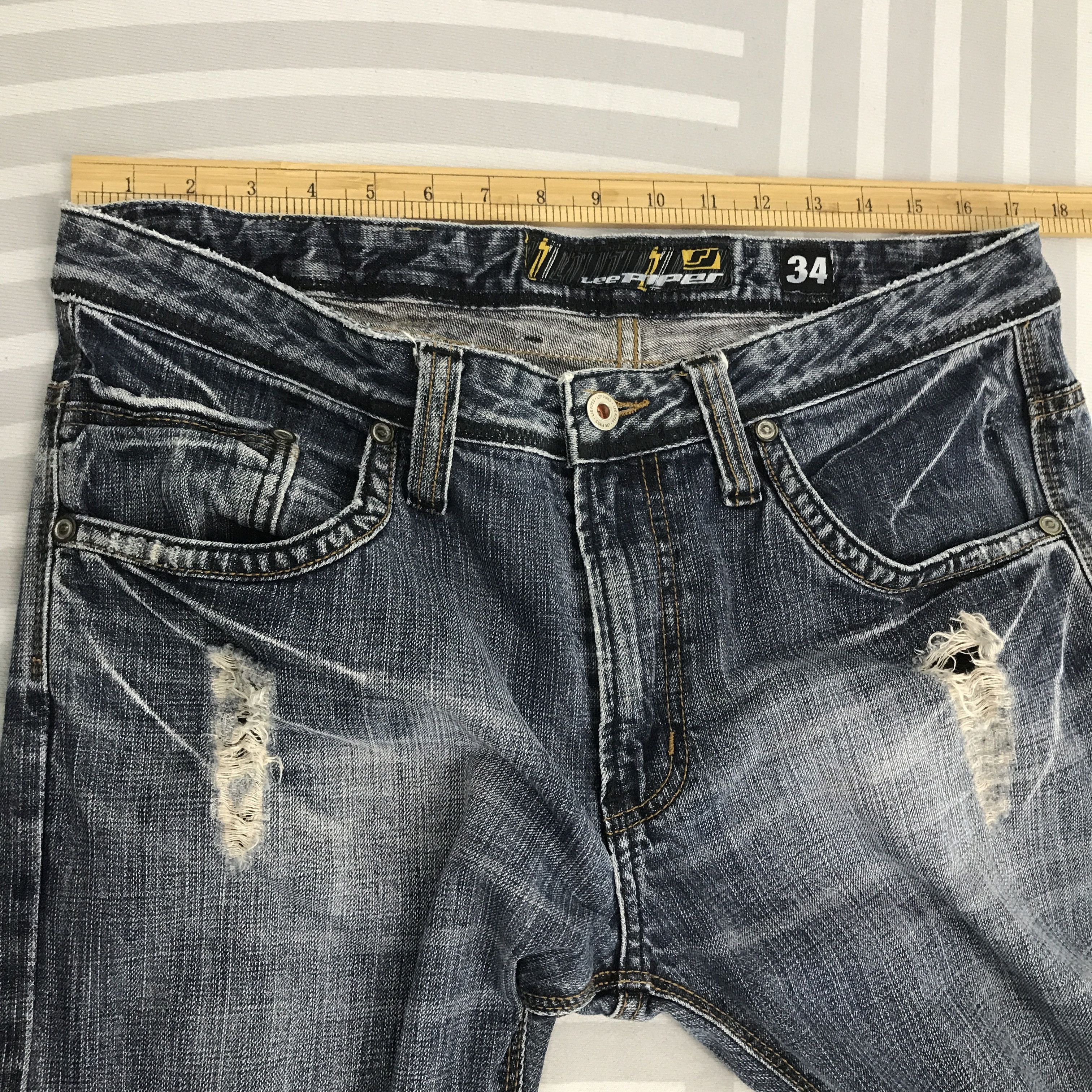 Lee × Vintage Vintage Lee Piper Distressed Denim jeans pants Size US 34 / EU 50 - 9 Thumbnail