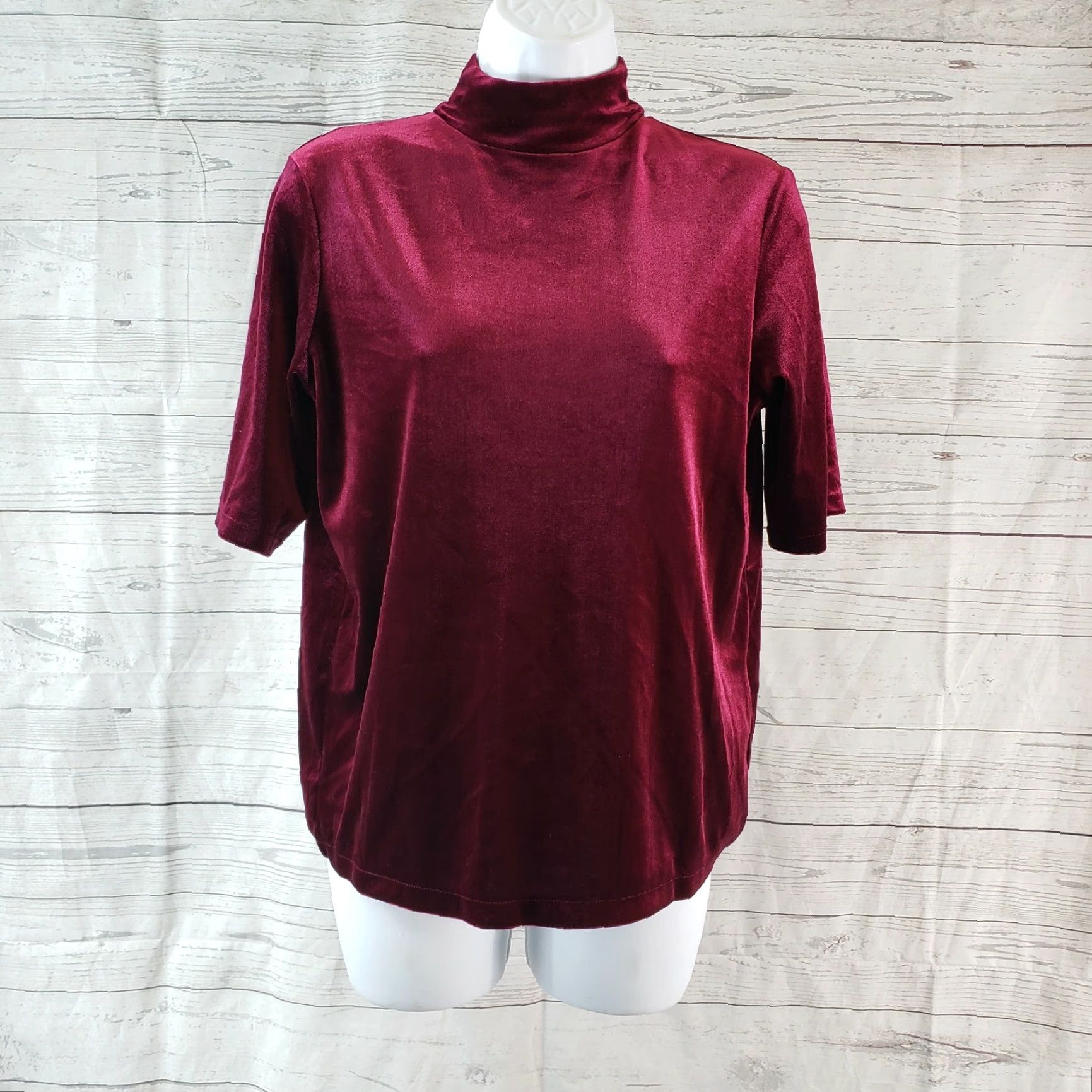 Rag & Bone rag & bone Womens Velvet Cutout Top Shirt Small Red - Size S Blouse Womens Velvet Top Red Size S / US 4 / IT 40 - 2 Thumbnail