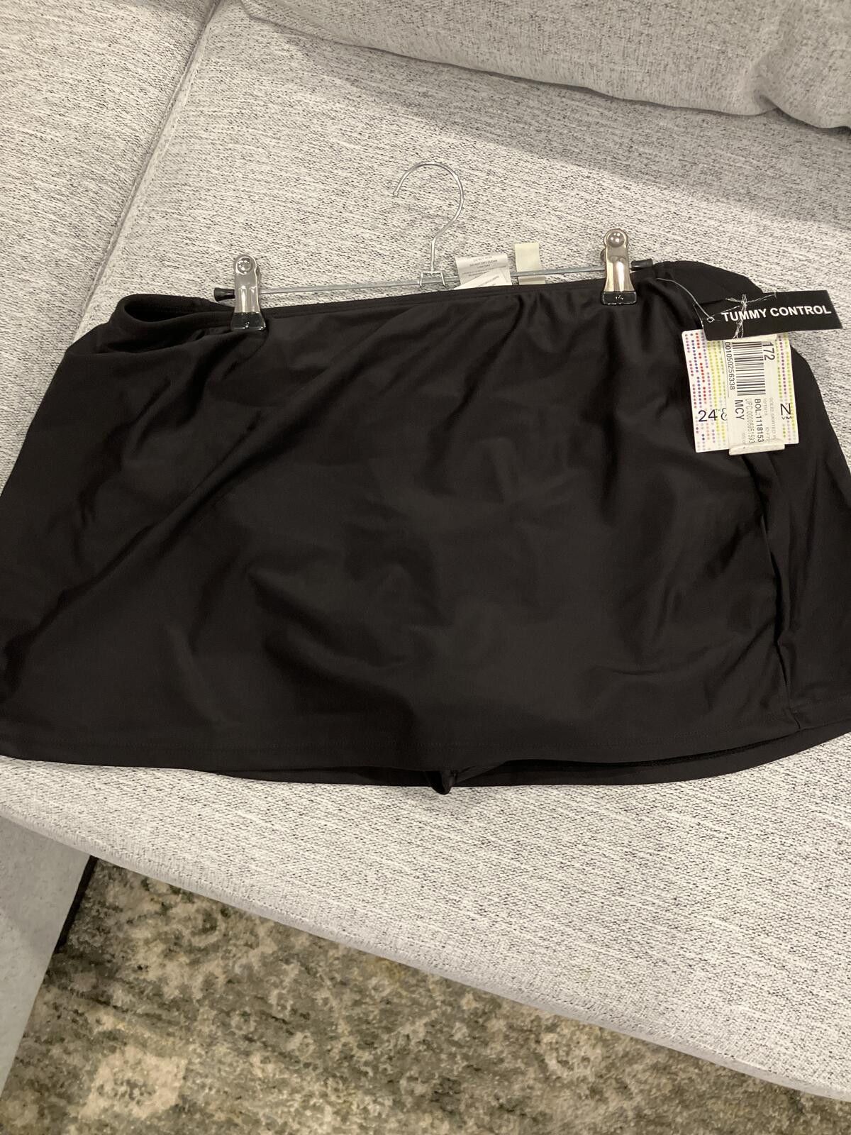 Other NWT 24th & Ocean Black Swim Skirt w/Attached Bottoms Size L Size ONE SIZE - 4 Thumbnail