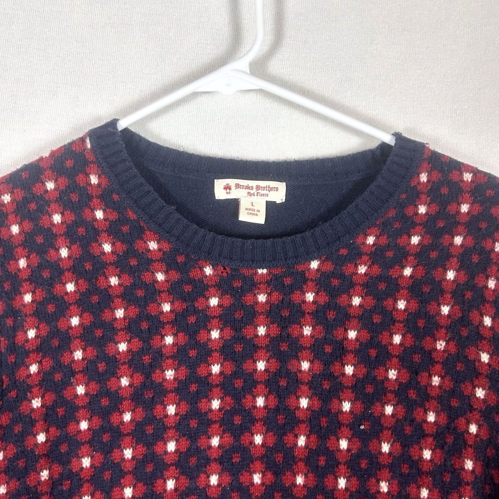 Brooks Brothers Brooks Brothers Red Fleece Sweater Juniors L Long Sleeve Purple Knit Crew Neck Pullover Boy(s) Girls? Size L / US 10 / IT 46 - 2 Thumbnail
