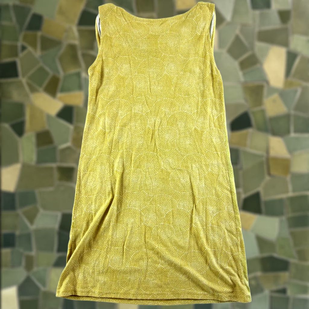 Vintage Intertwined Designs Hemp Yellow Swirl Sleeveless Dress Medium Women Size M / US 6-8 / IT 42-44 - 1 Thumbnail