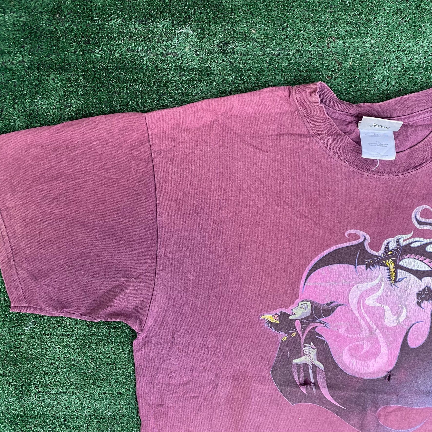 Vintage 90s Disney Maleficent Shirt Rare Evil Queen Dragon