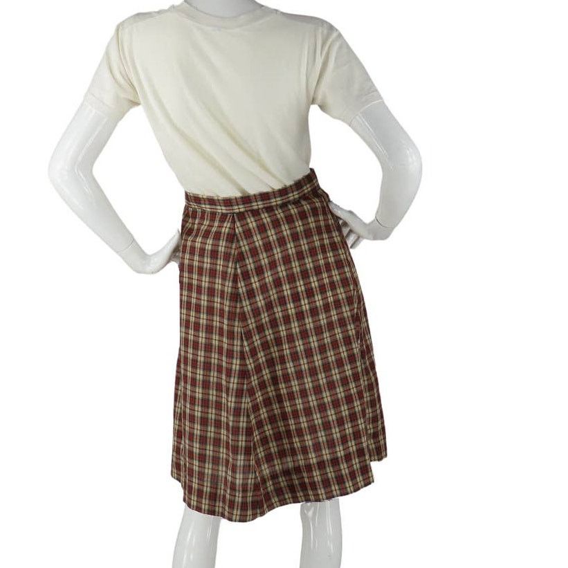 Vintage 80s Vintage Grunge Preppy Schoolgirl High Waist Punk Skirt Size 26" / US 2 / IT 38 - 3 Thumbnail